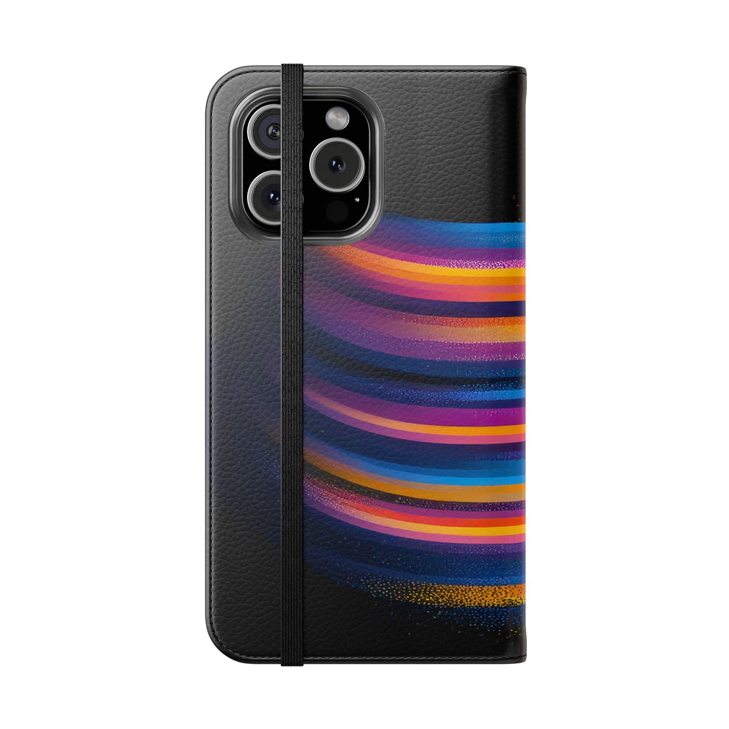Rainbow Astronaut Flip Wallet Phone Case - Colorful Space Art Cover for iPhone 16 15 14 13 12 11 Pro Max & Samsung Galaxy S series