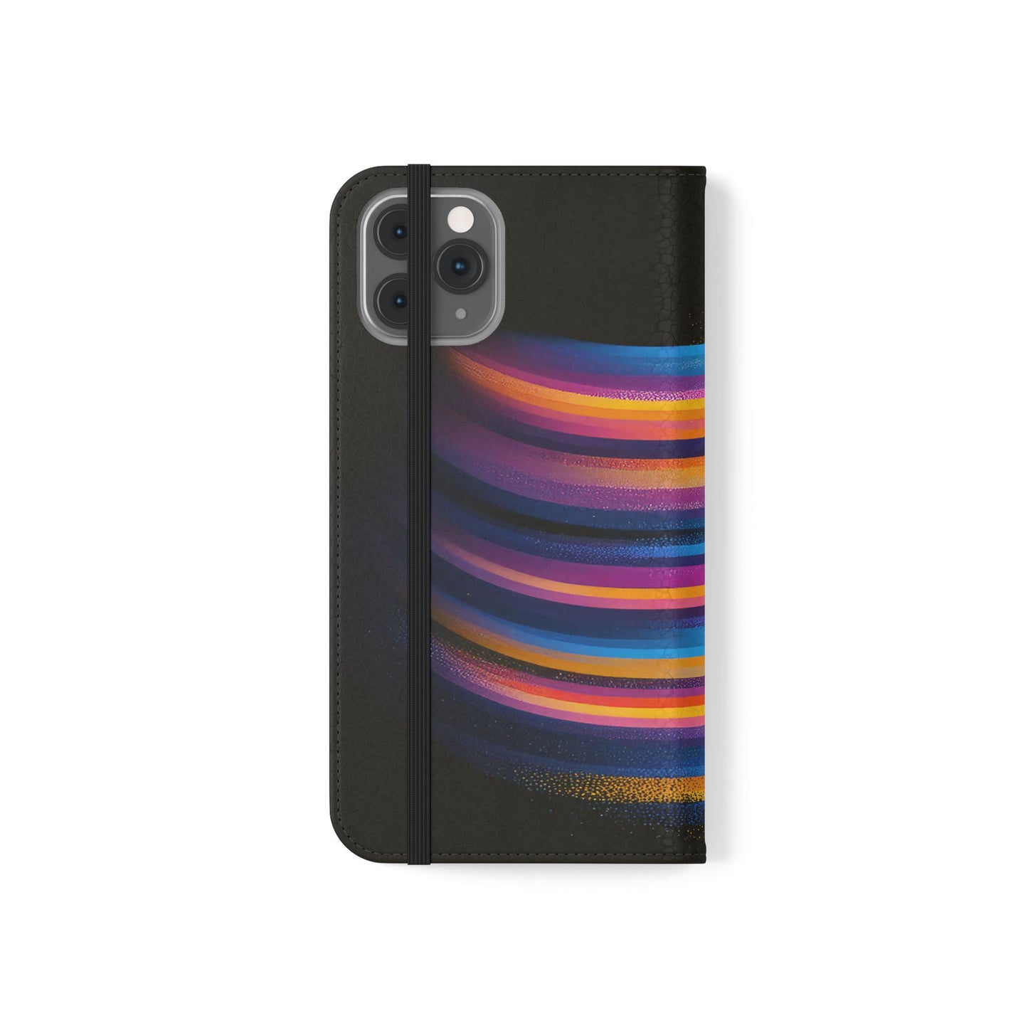 Rainbow Astronaut Flip Wallet Phone Case - Colorful Space Art Cover for iPhone 16 15 14 13 12 11 Pro Max & Samsung Galaxy S series