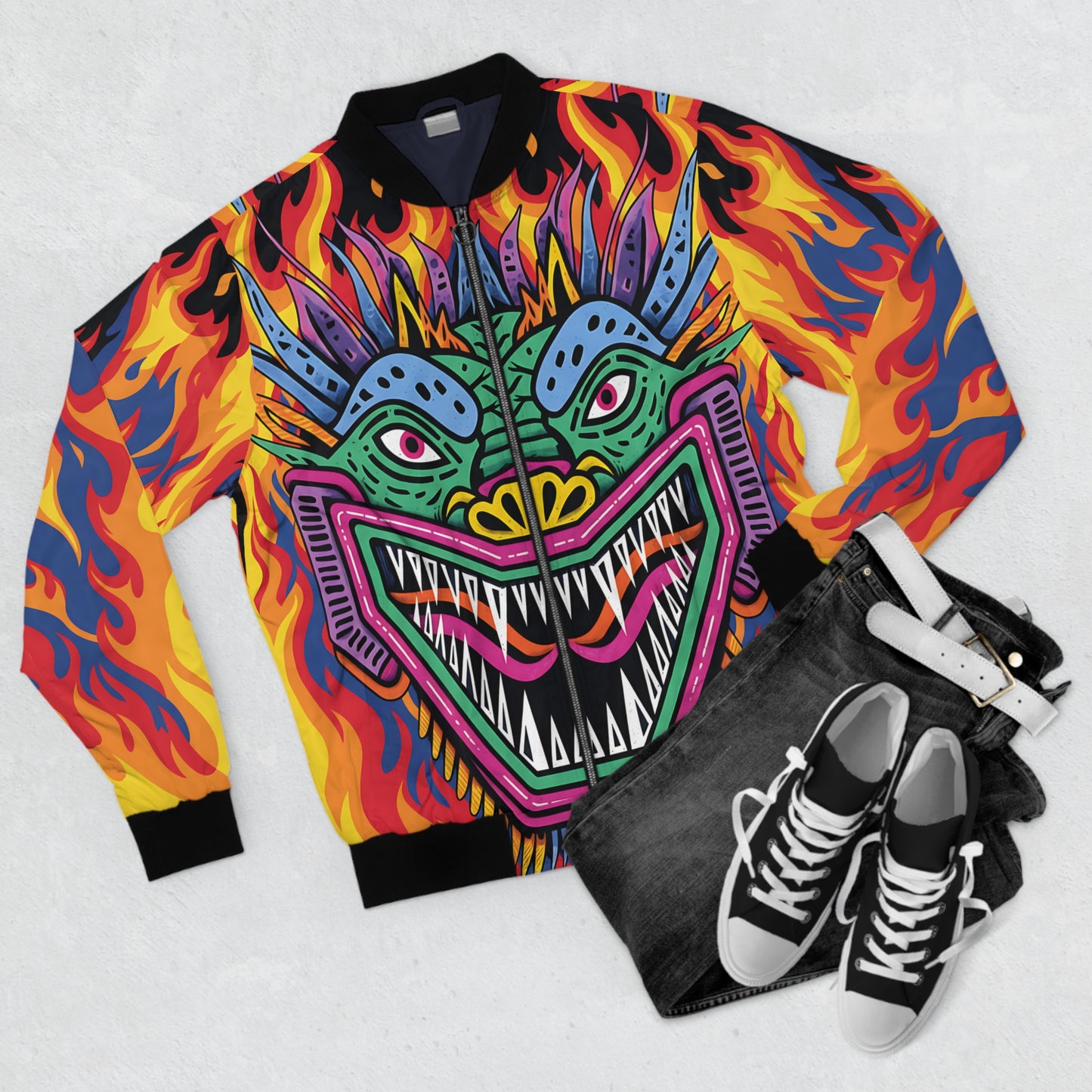 Fire Dragon Bomber Jacket