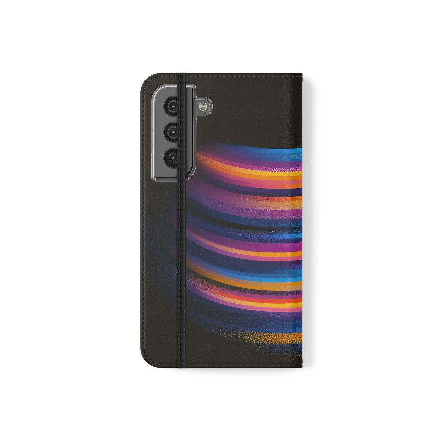 Rainbow Astronaut Flip Wallet Phone Case - Colorful Space Art Cover for iPhone 16 15 14 13 12 11 Pro Max & Samsung Galaxy S series