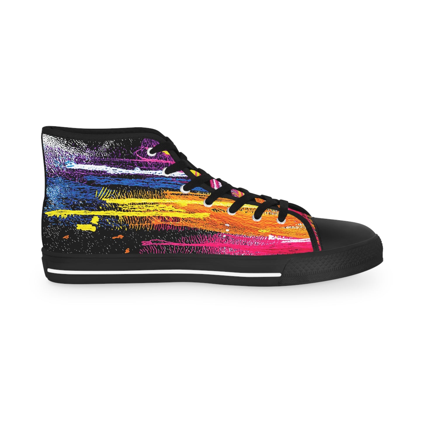 Colorful Sneakers-Graffiti Rainbow High Top Sneakers: Gift for Aquarius & Leo