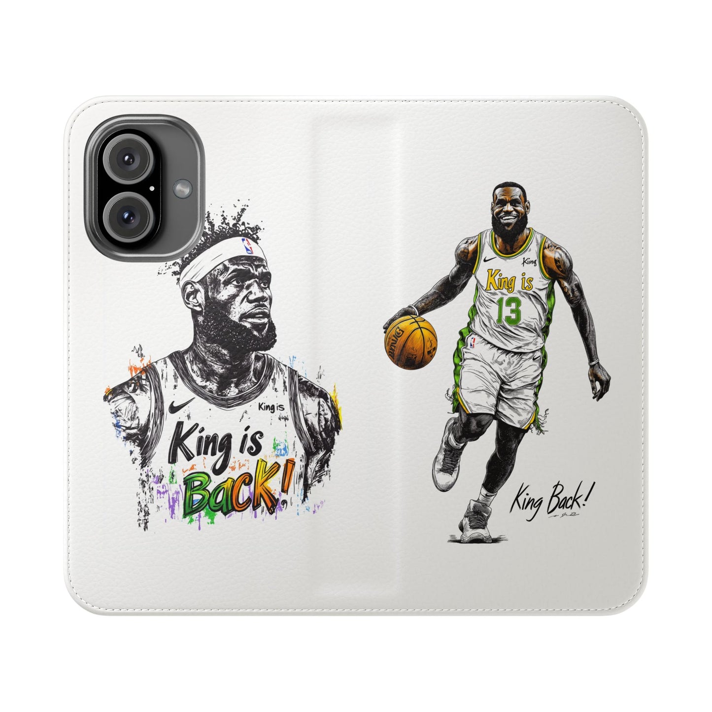 Phone Case, NBA LeBron James King is Back Phone Cover, Durable Case, Gift for Him, Athletic Accessories, Basketball Fans, Sports Phone Case,