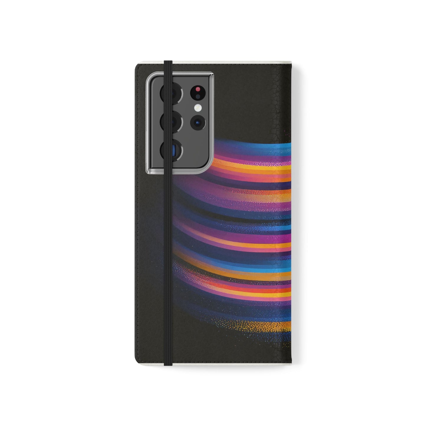 Rainbow Astronaut Flip Wallet Phone Case - Colorful Space Art Cover for iPhone 16 15 14 13 12 11 Pro Max & Samsung Galaxy S series