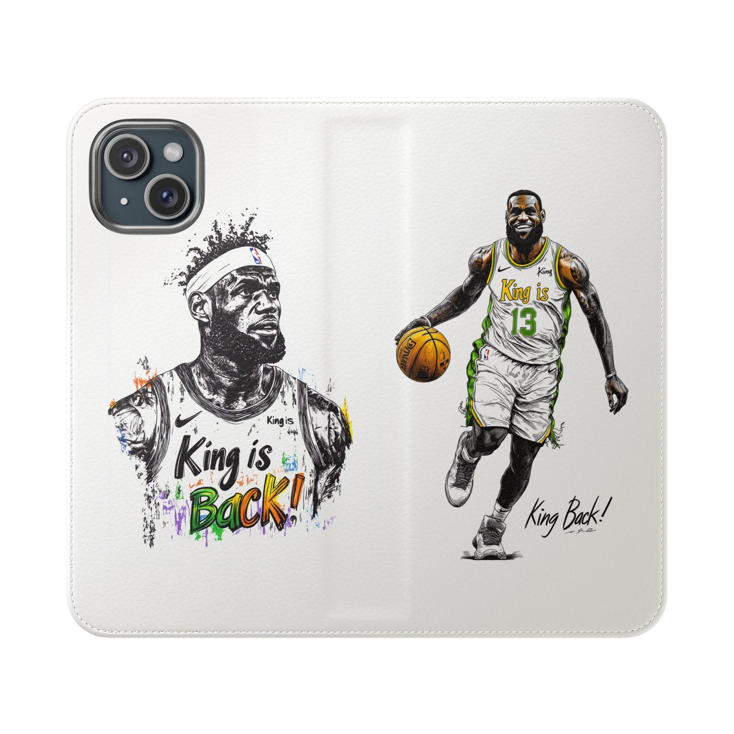 Phone Case, NBA LeBron James King is Back Phone Cover, Durable Case, Gift for Him, Athletic Accessories, Basketball Fans, Sports Phone Case,