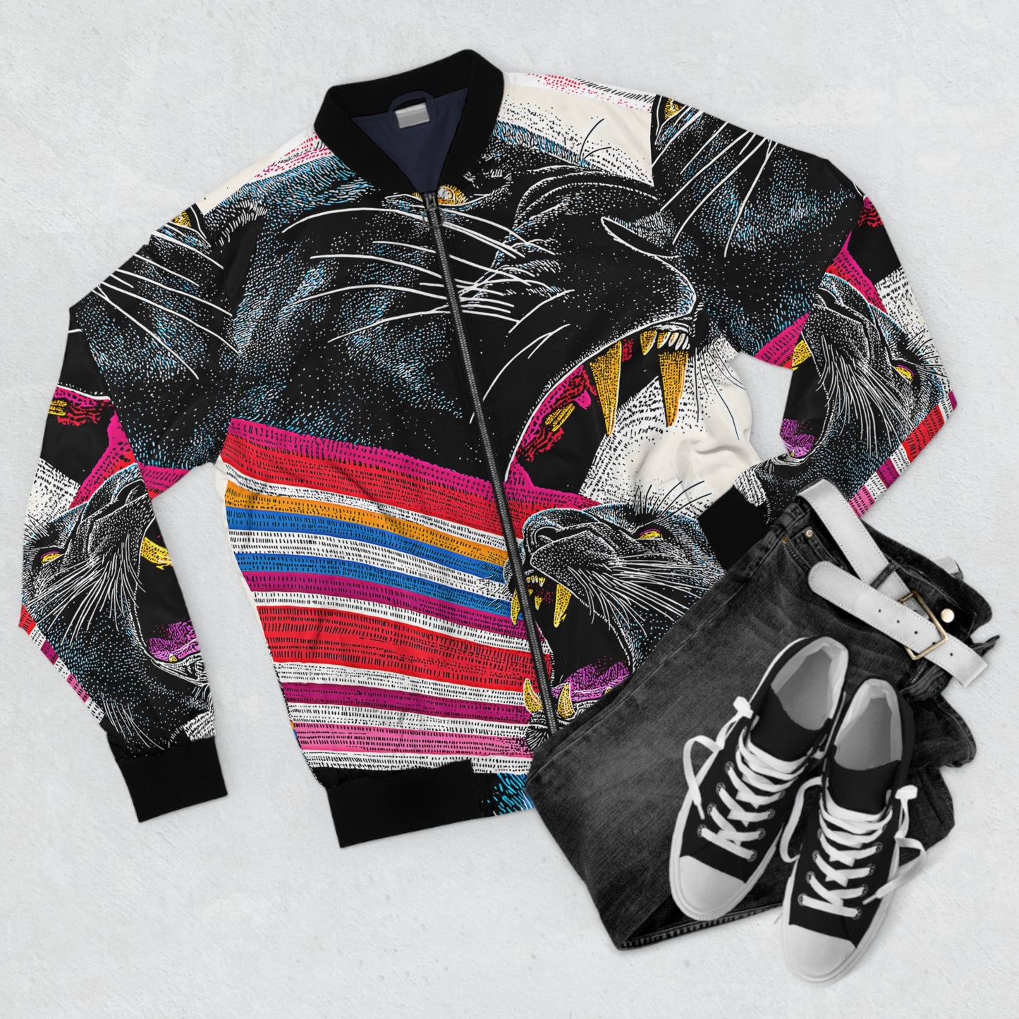 Men's Bomber Jacket - Panther Bomber Jacket