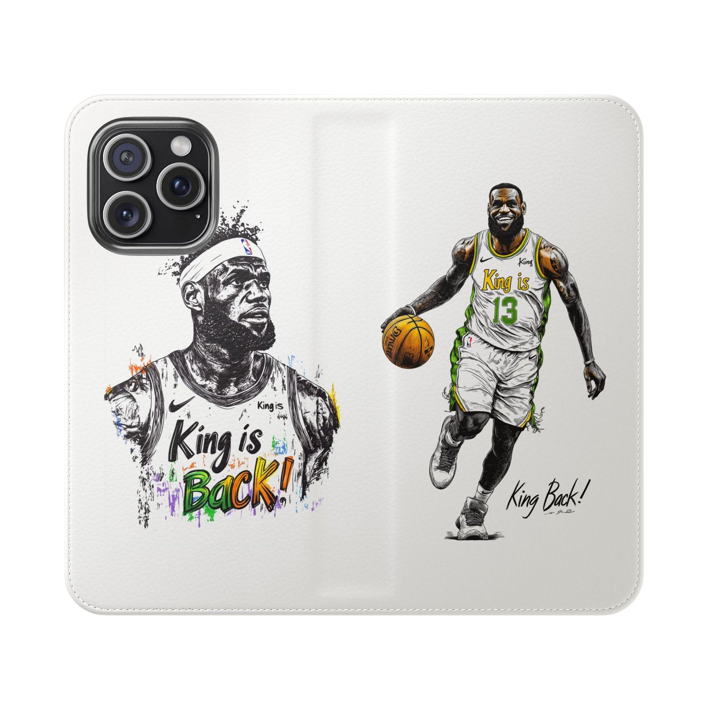 Phone Case, NBA LeBron James King is Back Phone Cover, Durable Case, Gift for Him, Athletic Accessories, Basketball Fans, Sports Phone Case,