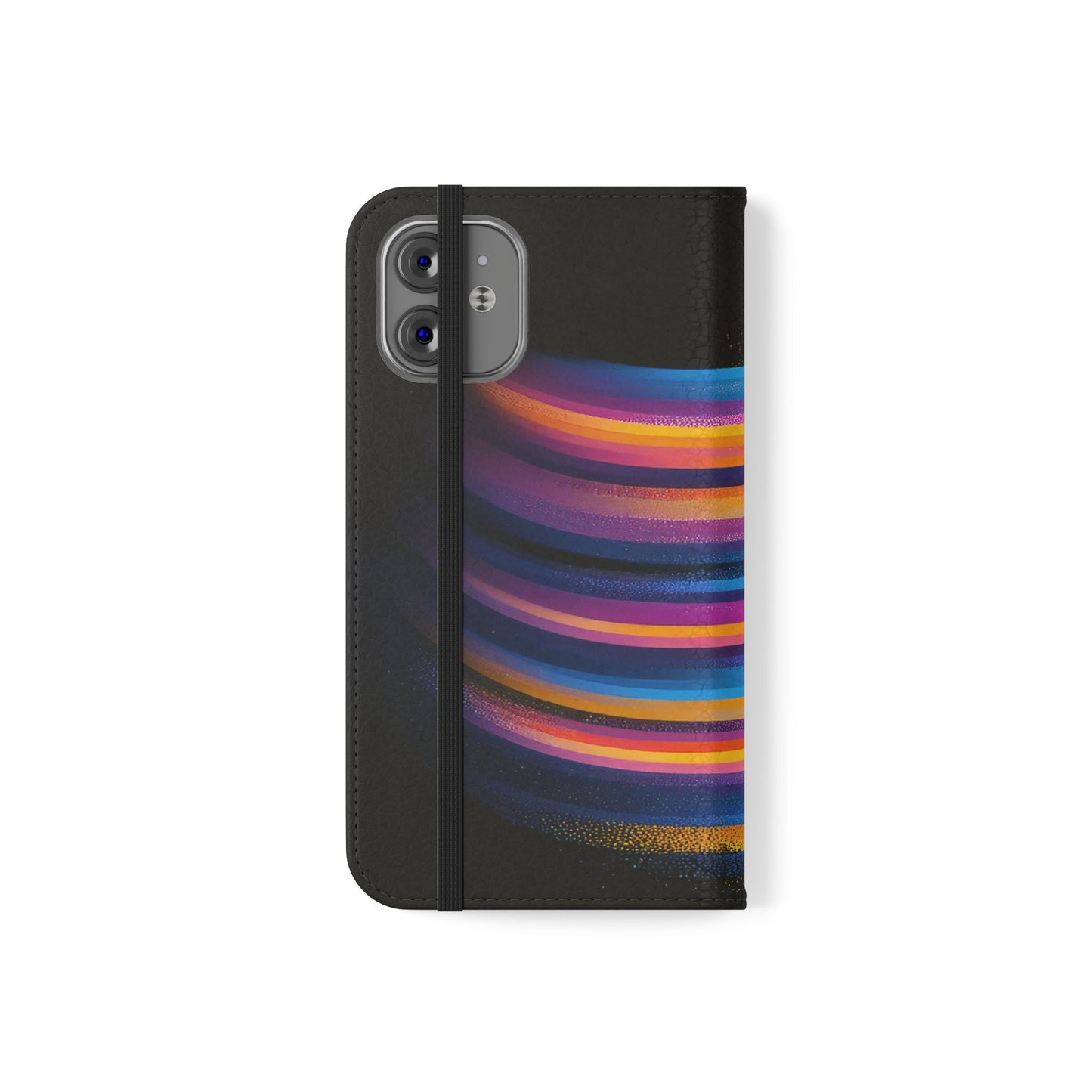 Rainbow Astronaut Flip Wallet Phone Case - Colorful Space Art Cover for iPhone 16 15 14 13 12 11 Pro Max & Samsung Galaxy S series