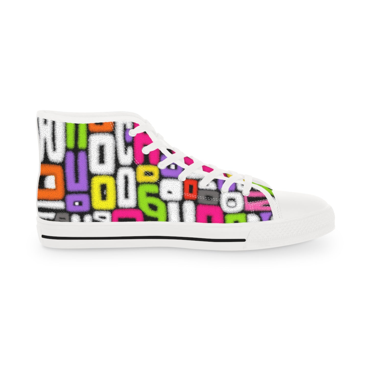 Graffiti Numbers High-Top Sneakers – Bold Streetwear Flair|Gift for Aquarius & Gemini, Trendy Men's Footwear, , Gift for Sneakers Lovers