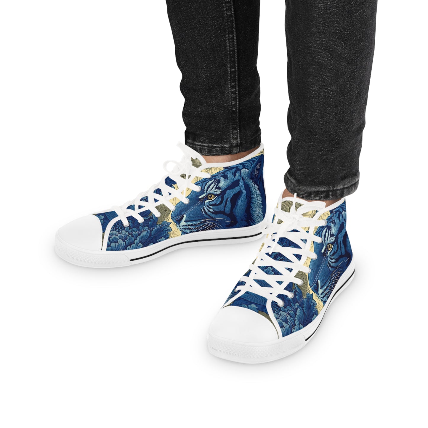 Tiger Sneakers|Faux-Embroidery Print Tiger Sneakers