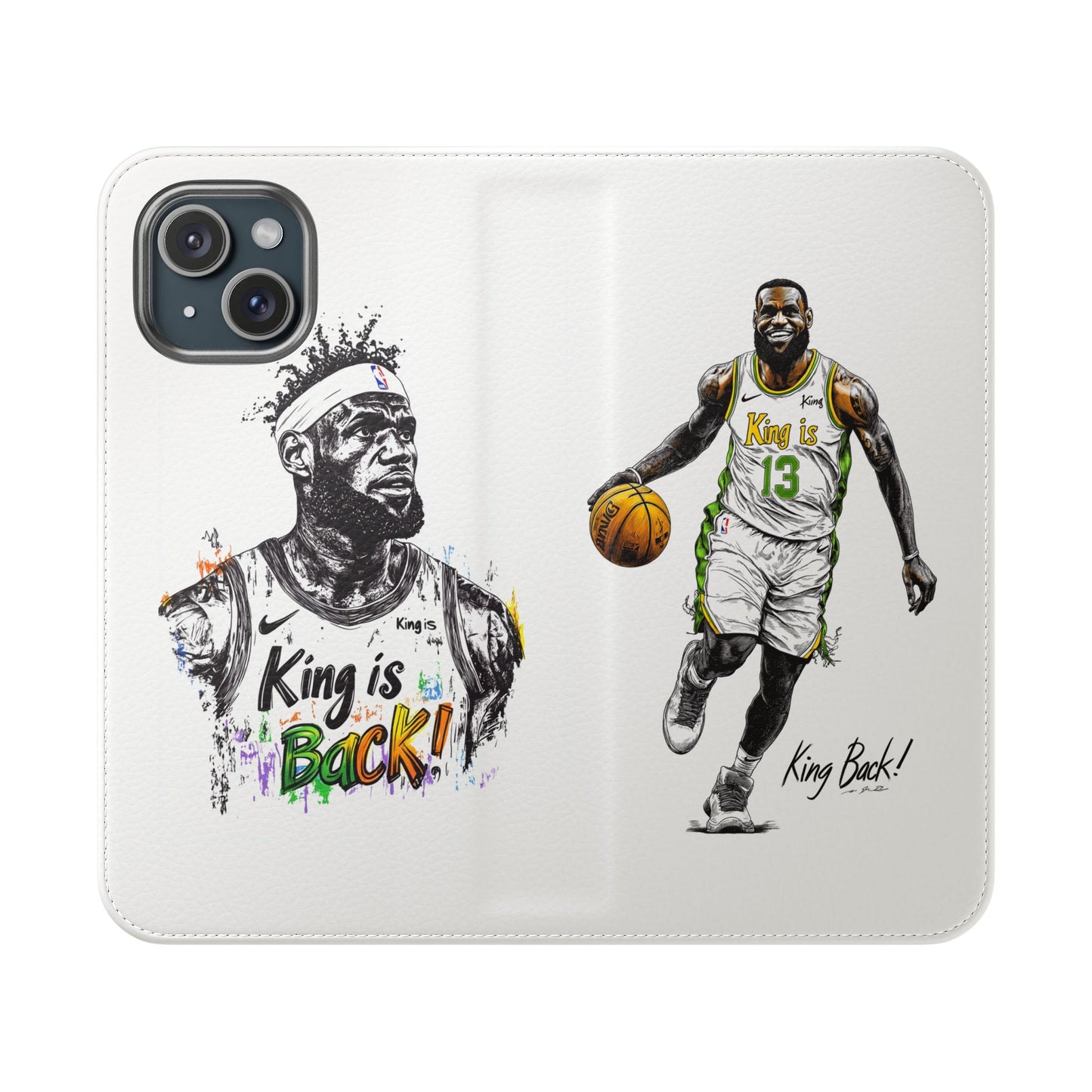 Phone Case, NBA LeBron James King is Back Phone Cover, Durable Case, Gift for Him, Athletic Accessories, Basketball Fans, Sports Phone Case,