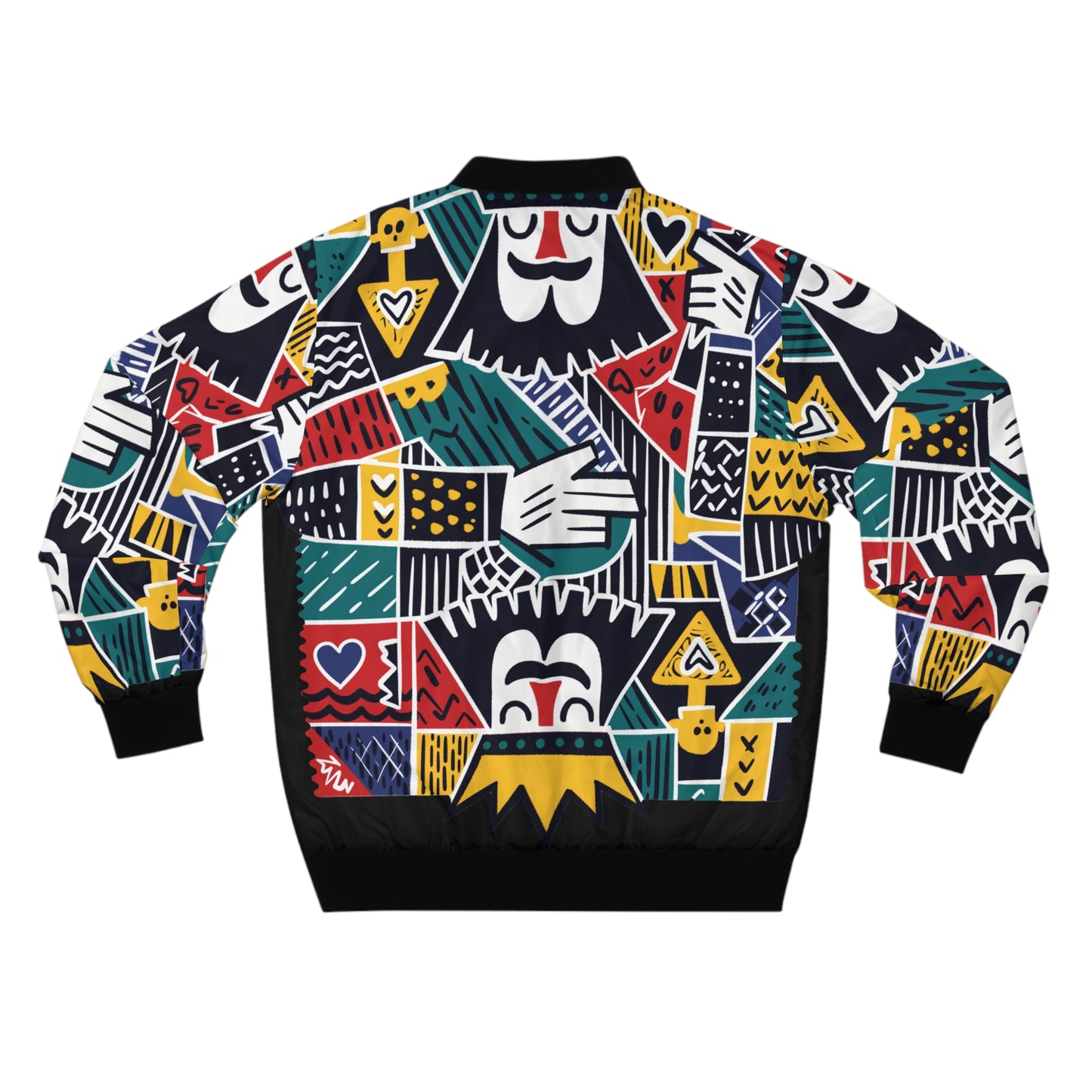 Colorful Geometric Bomber Jacket Streetwear | Gift for Gemini & Aquarius