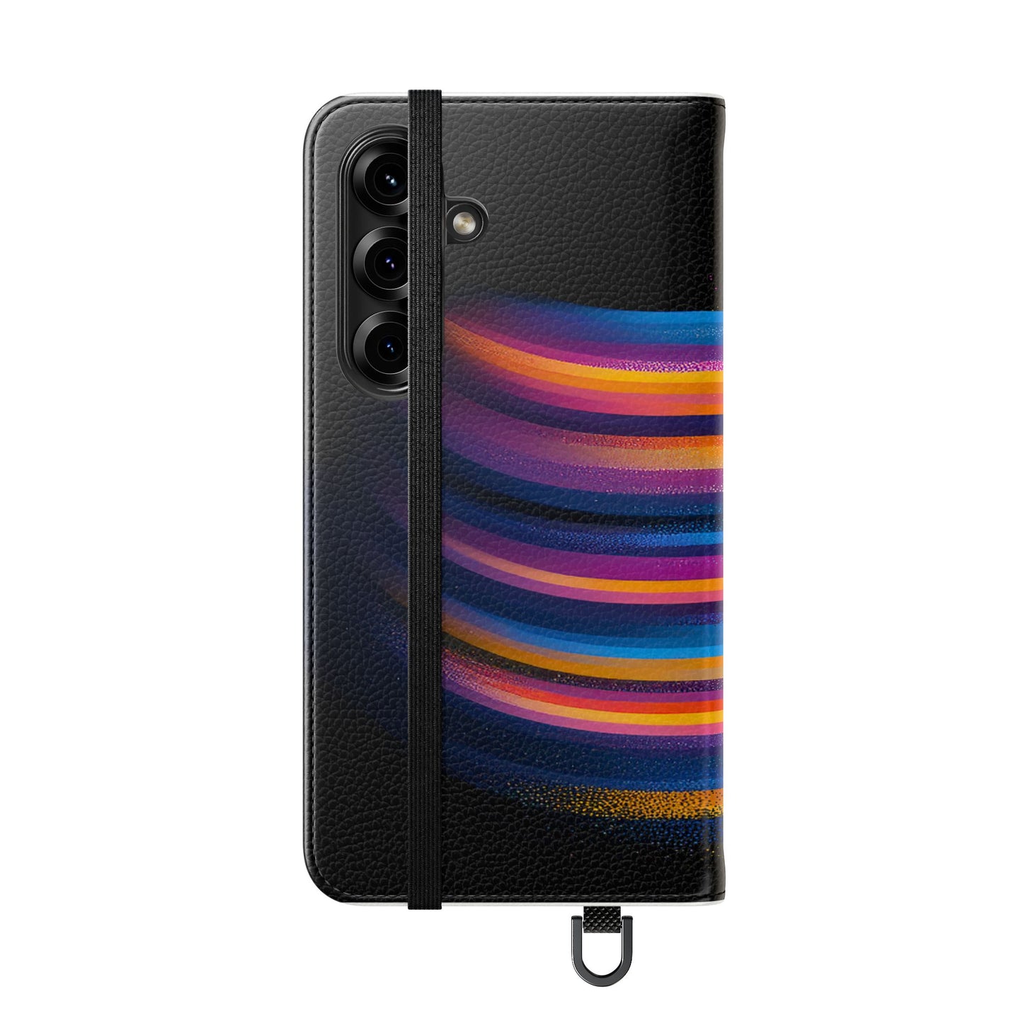 Rainbow Astronaut Flip Wallet Phone Case - Colorful Space Art Cover for iPhone 16 15 14 13 12 11 Pro Max & Samsung Galaxy S series