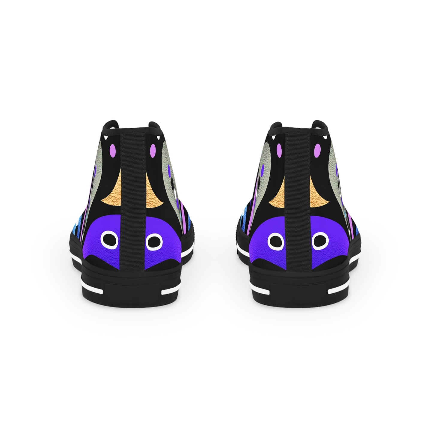 Abstract Art High Top Sneakers Streetwear Style Gift for Gemini & Aquarius, Colorful Streetwear Shoes, Casual Urban Footwear, Unique Gift for Trendsetters, Fashion-Forward Sneakers
