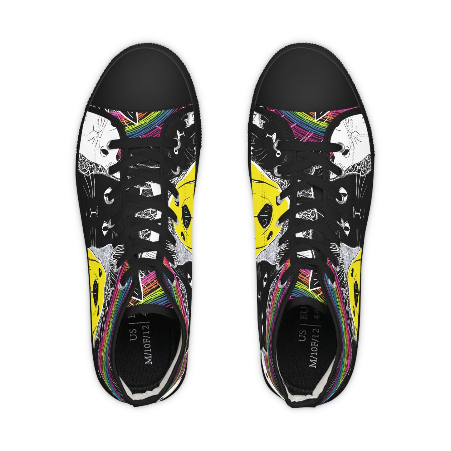 Sneakers Hand-Drawn Cat and Dog Art Canvas shoes