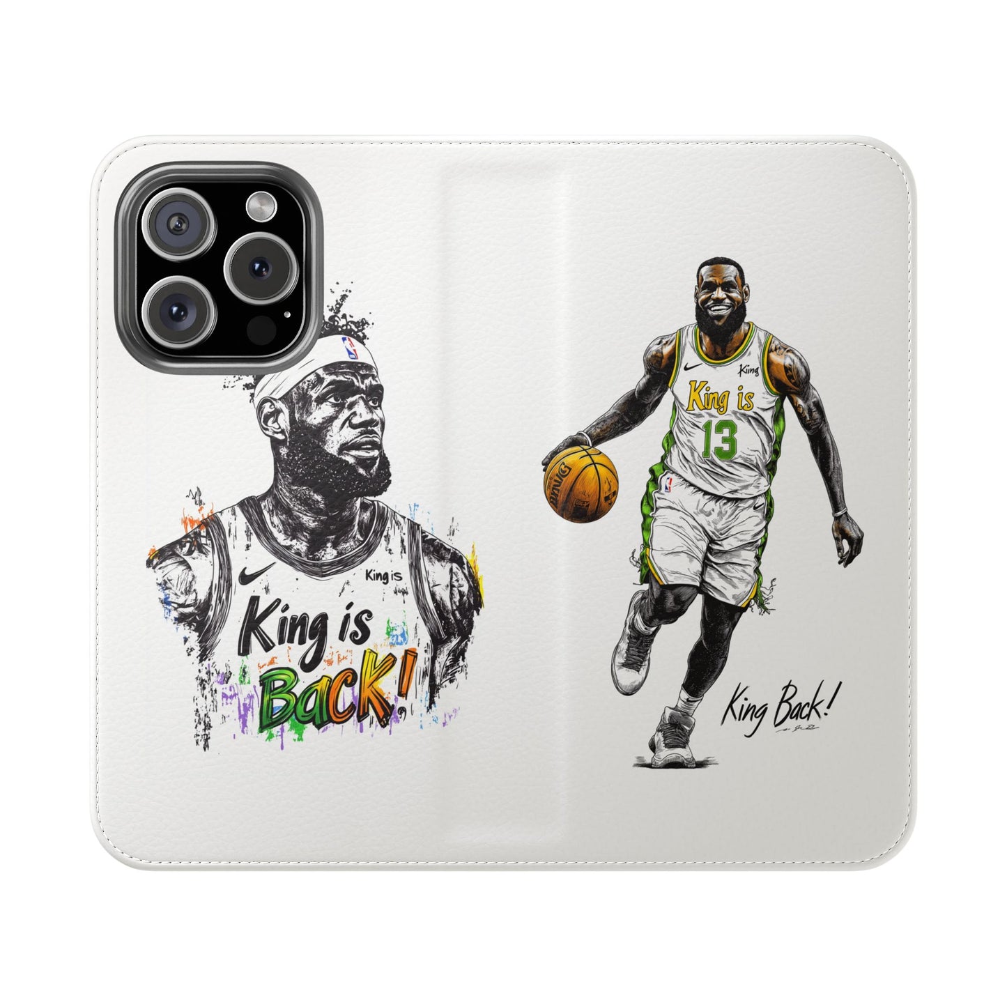 Phone Case, NBA LeBron James King is Back Phone Cover, Durable Case, Gift for Him, Athletic Accessories, Basketball Fans, Sports Phone Case,