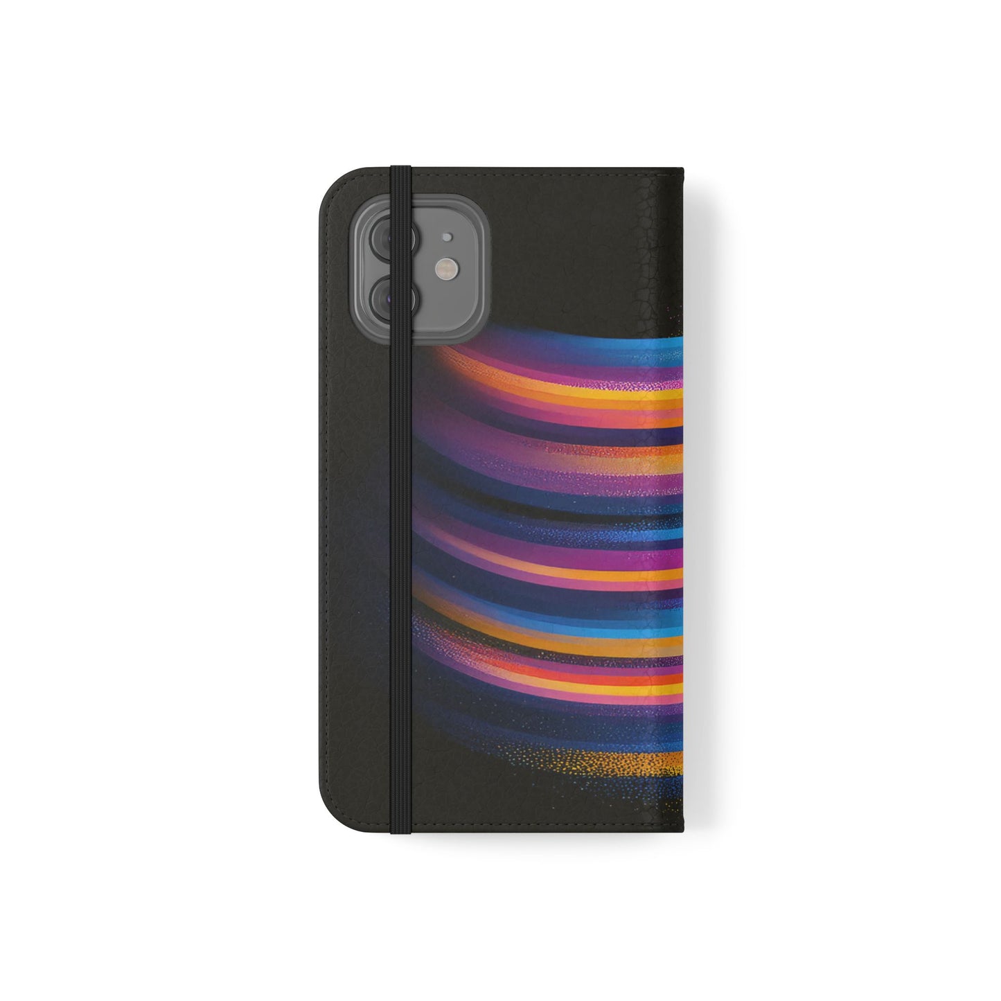 Rainbow Astronaut Flip Wallet Phone Case - Colorful Space Art Cover for iPhone 16 15 14 13 12 11 Pro Max & Samsung Galaxy S series