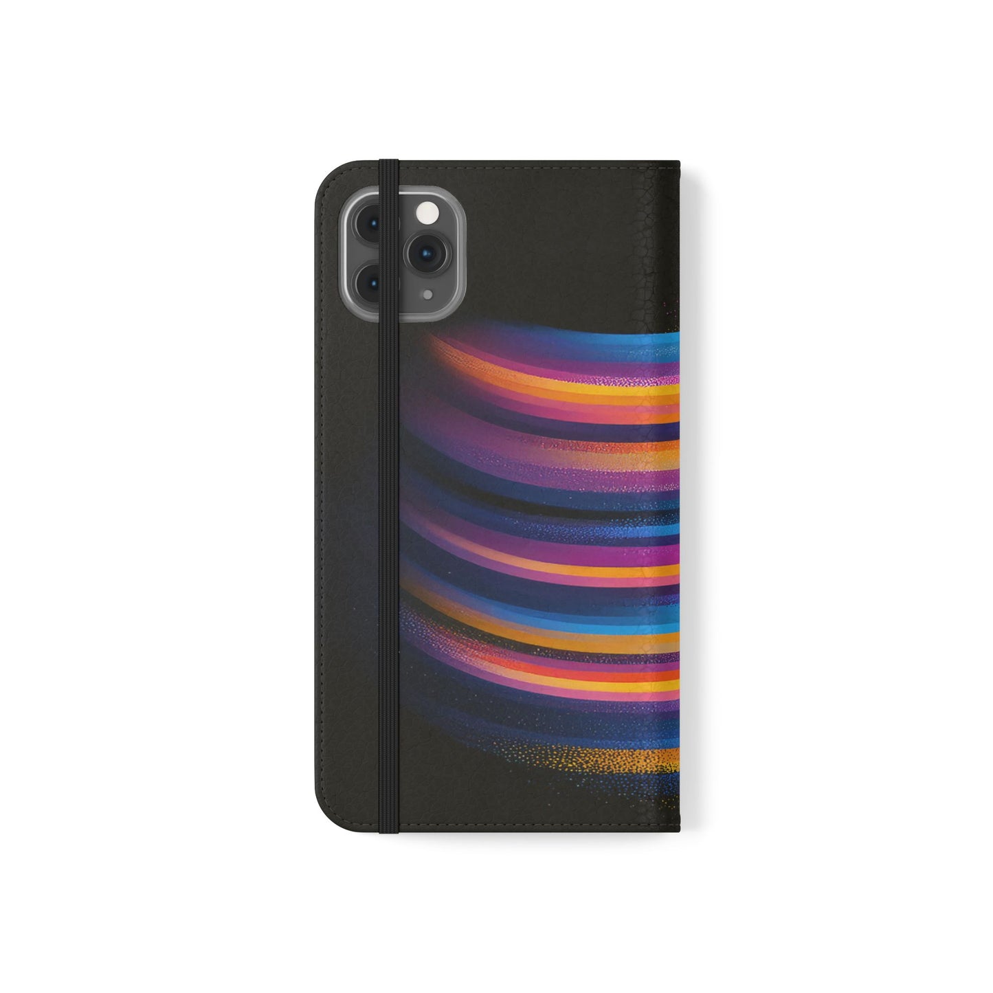 Rainbow Astronaut Flip Wallet Phone Case - Colorful Space Art Cover for iPhone 16 15 14 13 12 11 Pro Max & Samsung Galaxy S series