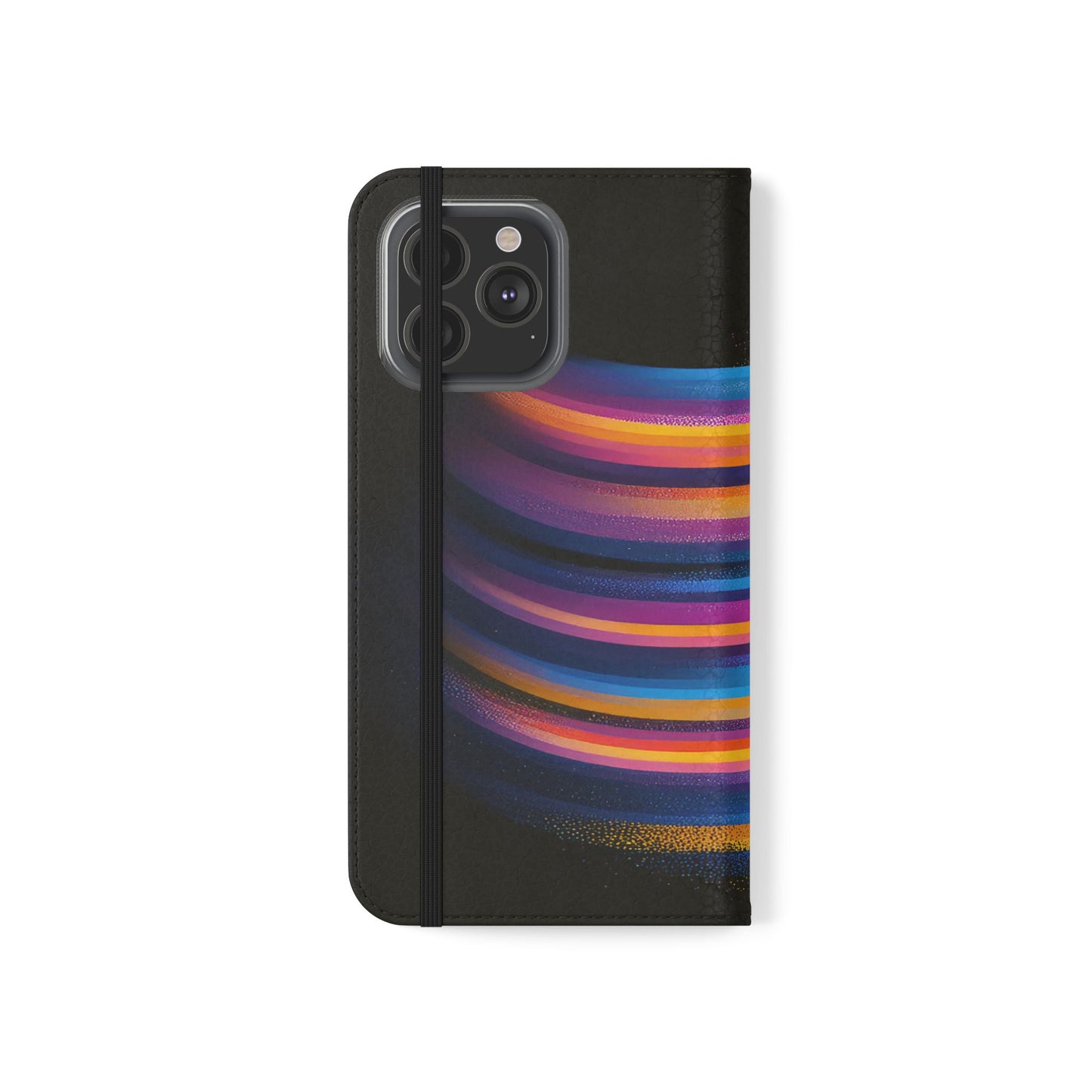 Rainbow Astronaut Flip Wallet Phone Case - Colorful Space Art Cover for iPhone 16 15 14 13 12 11 Pro Max & Samsung Galaxy S series