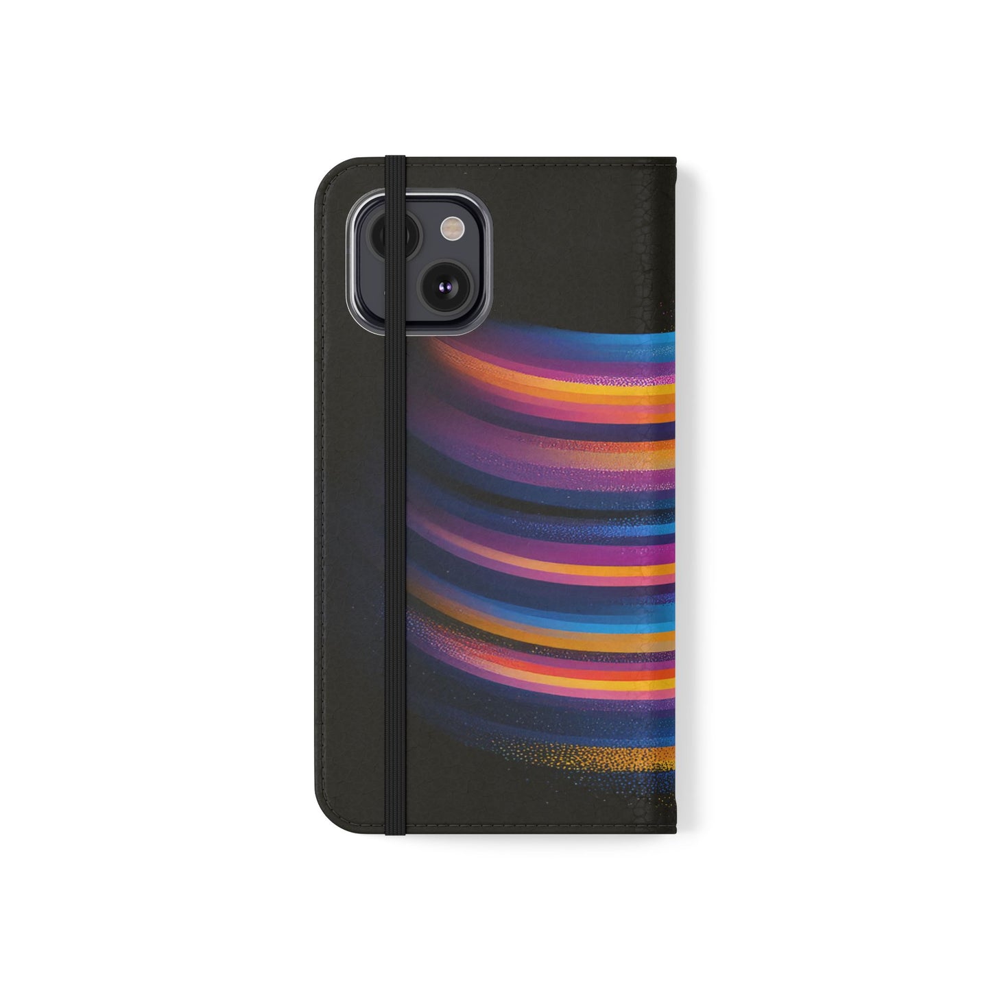 Rainbow Astronaut Flip Wallet Phone Case - Colorful Space Art Cover for iPhone 16 15 14 13 12 11 Pro Max & Samsung Galaxy S series