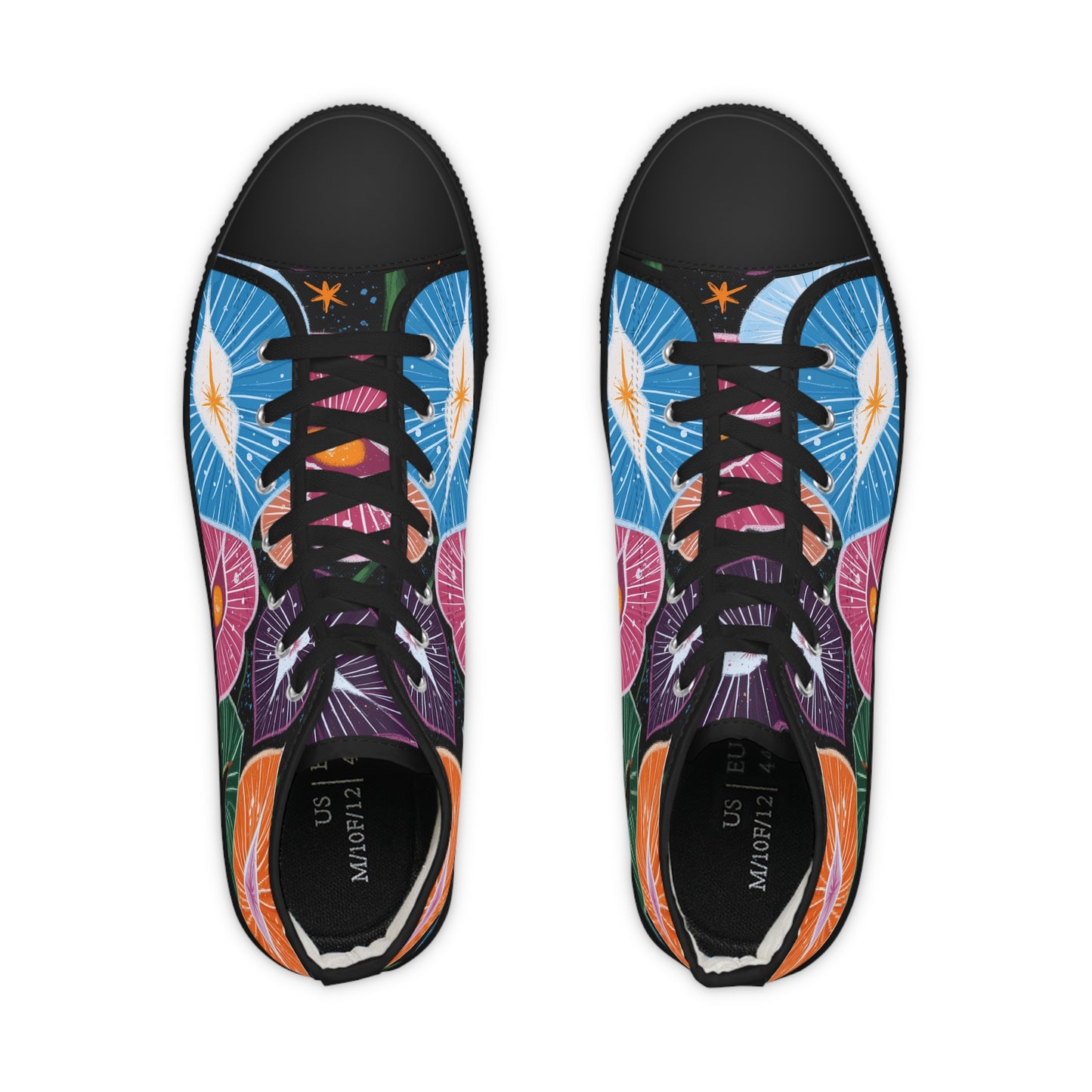 High Top Sneakers - Vibrant Art Shoes for Creative Souls