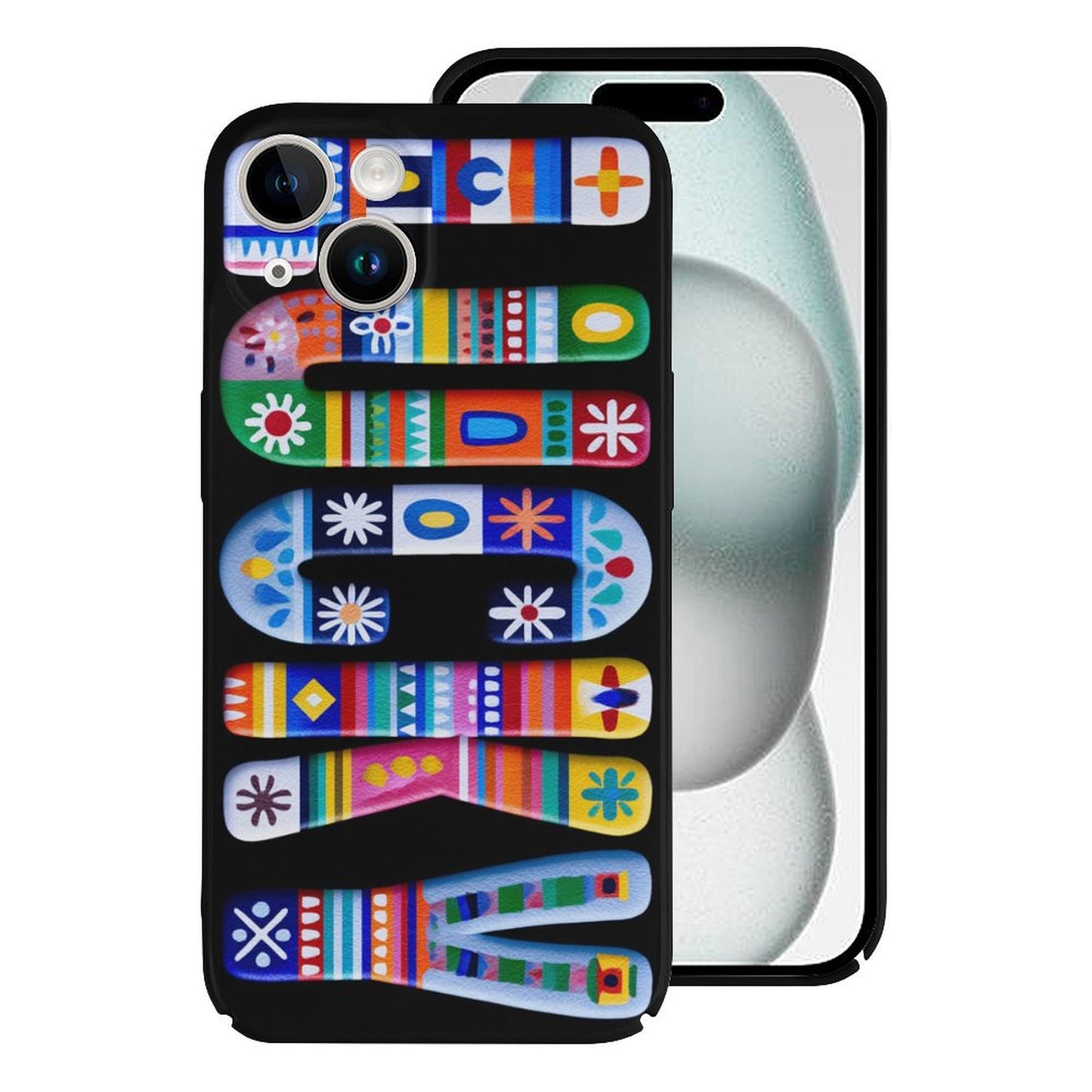 LOVE Colorful Totem iPhone 15 Case – Gift for Gemini & Sagittarius
