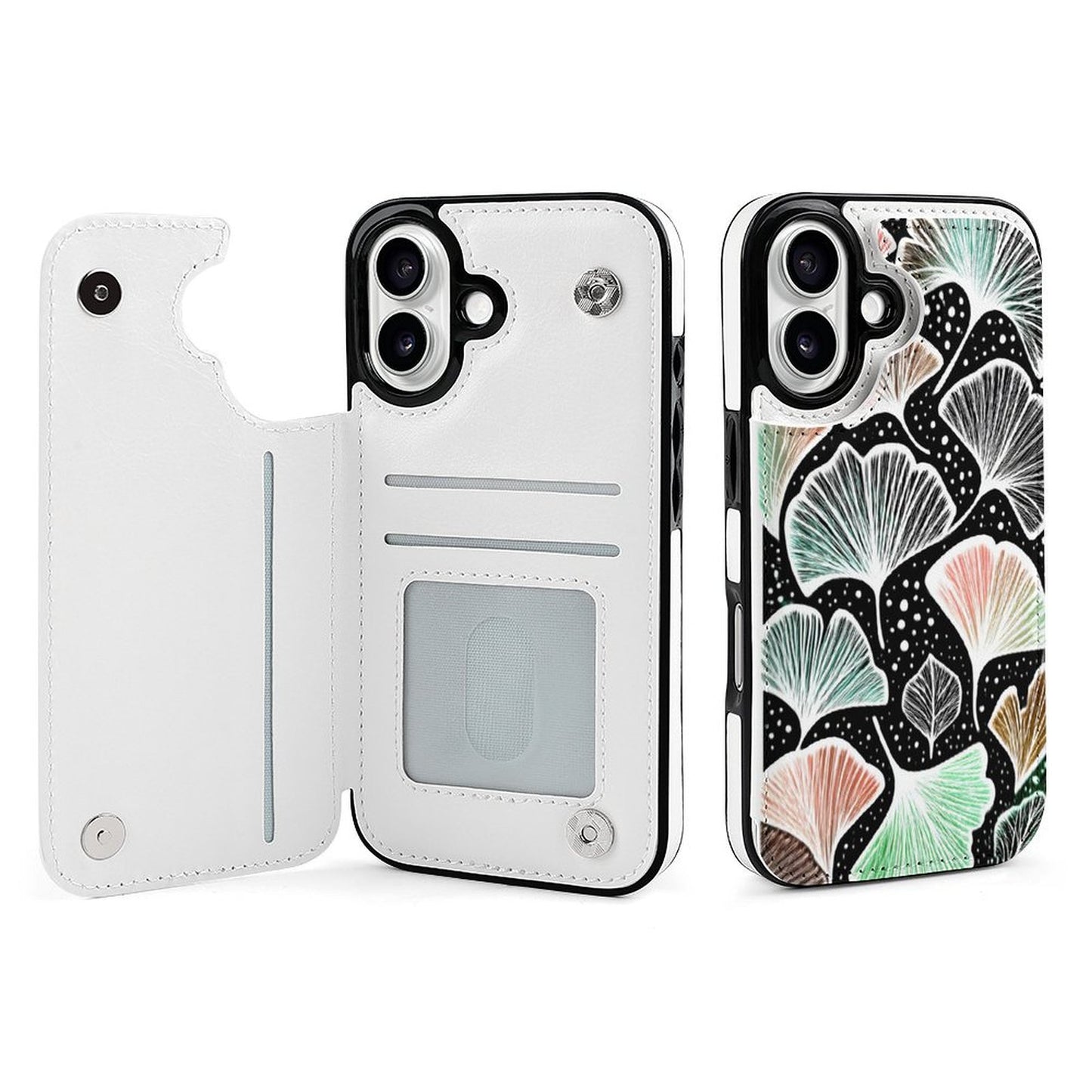 Ginkgo Leaf iPhone 16 Wallet Case | Gift for Virgo & Pisces