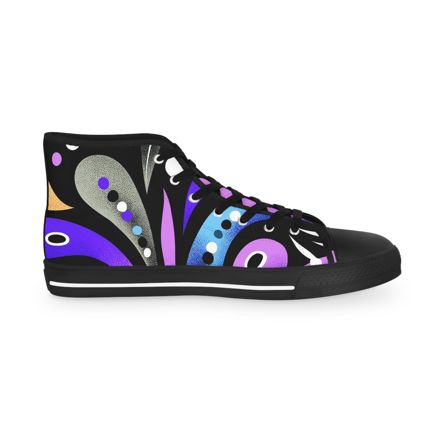 Abstract Art High Top Sneakers Streetwear Style Gift for Gemini & Aquarius, Colorful Streetwear Shoes, Casual Urban Footwear, Unique Gift for Trendsetters, Fashion-Forward Sneakers