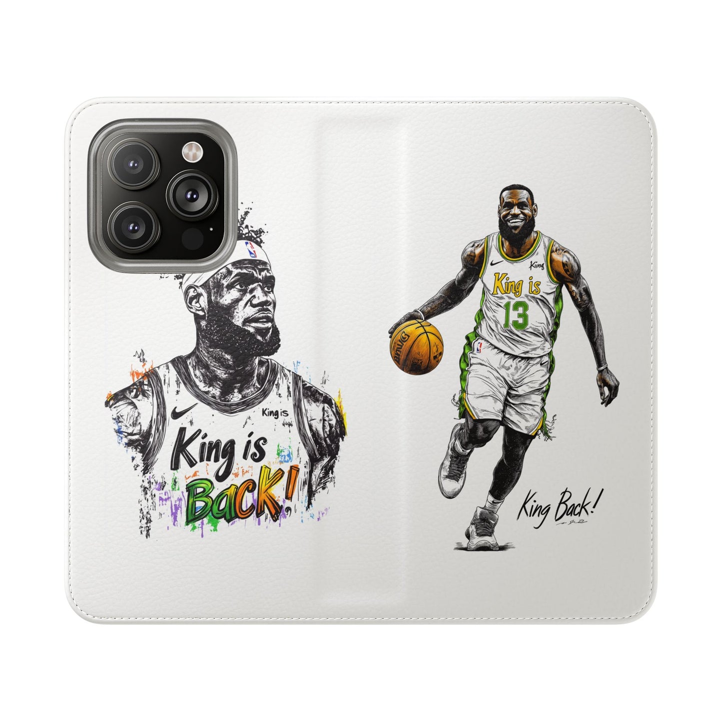 Phone Case, NBA LeBron James King is Back Phone Cover, Durable Case, Gift for Him, Athletic Accessories, Basketball Fans, Sports Phone Case,