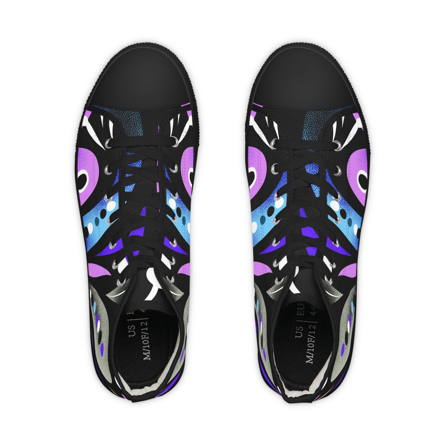 Abstract Art High Top Sneakers Streetwear Style Gift for Gemini & Aquarius, Colorful Streetwear Shoes, Casual Urban Footwear, Unique Gift for Trendsetters, Fashion-Forward Sneakers