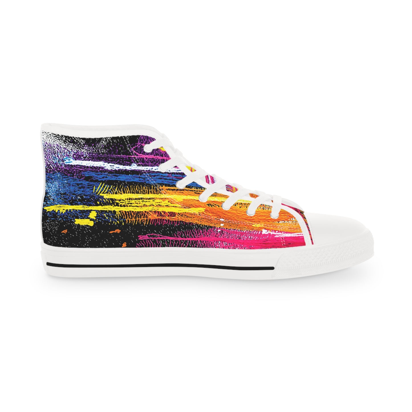 Colorful Sneakers-Graffiti Rainbow High Top Sneakers: Gift for Aquarius & Leo