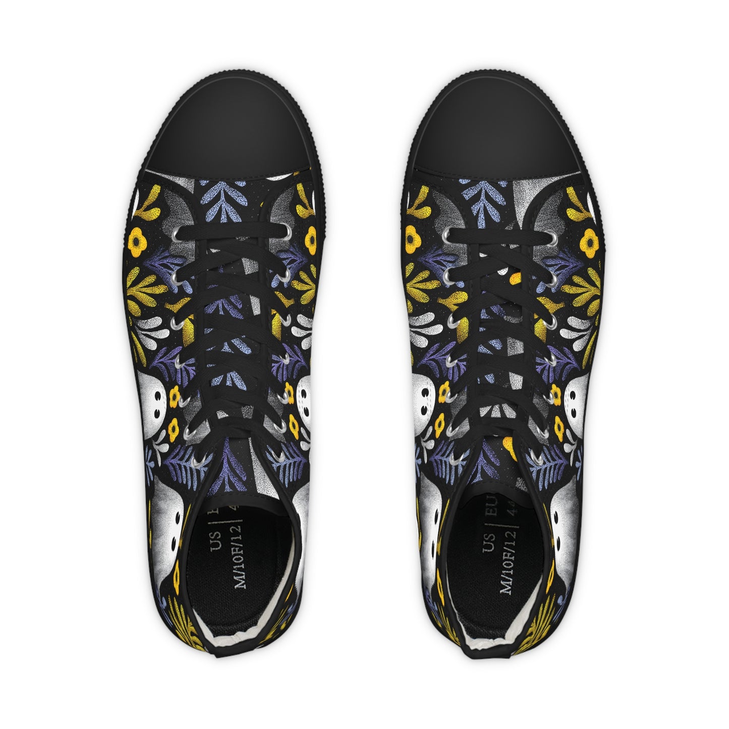 Unique Gift for Halloween, Ghost Canvas Sneakers High Tops|Halloween Gift for Libra & Pisces
