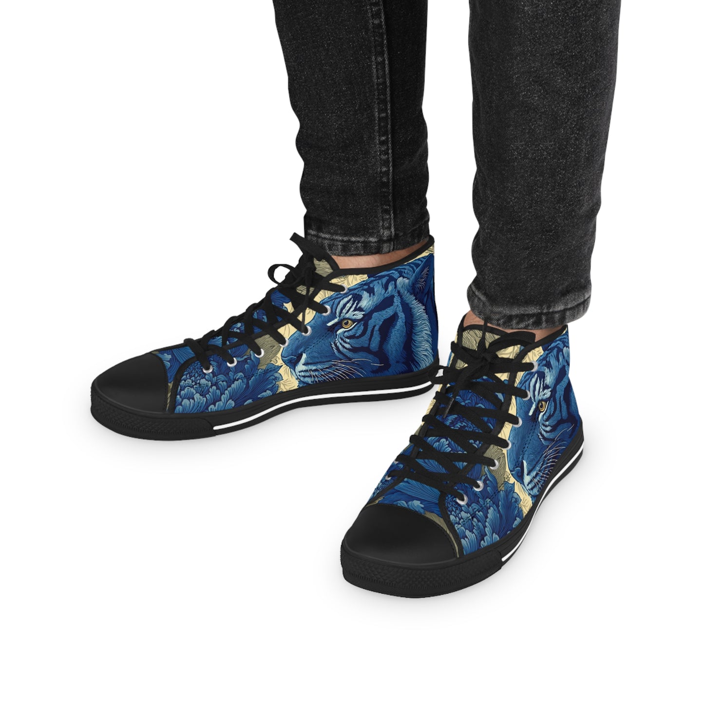 Tiger Sneakers|Faux-Embroidery Print Tiger Sneakers