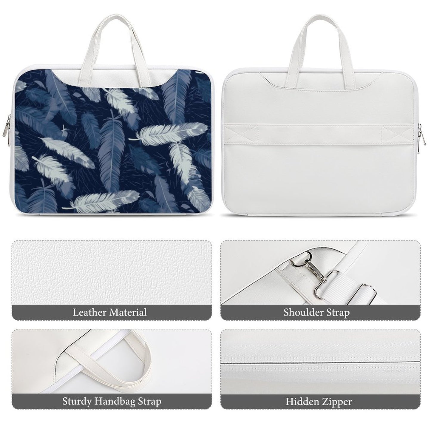 Feather Print Laptop Sleeve Bag – Model: Laptop Sleeve - 6A2B9K