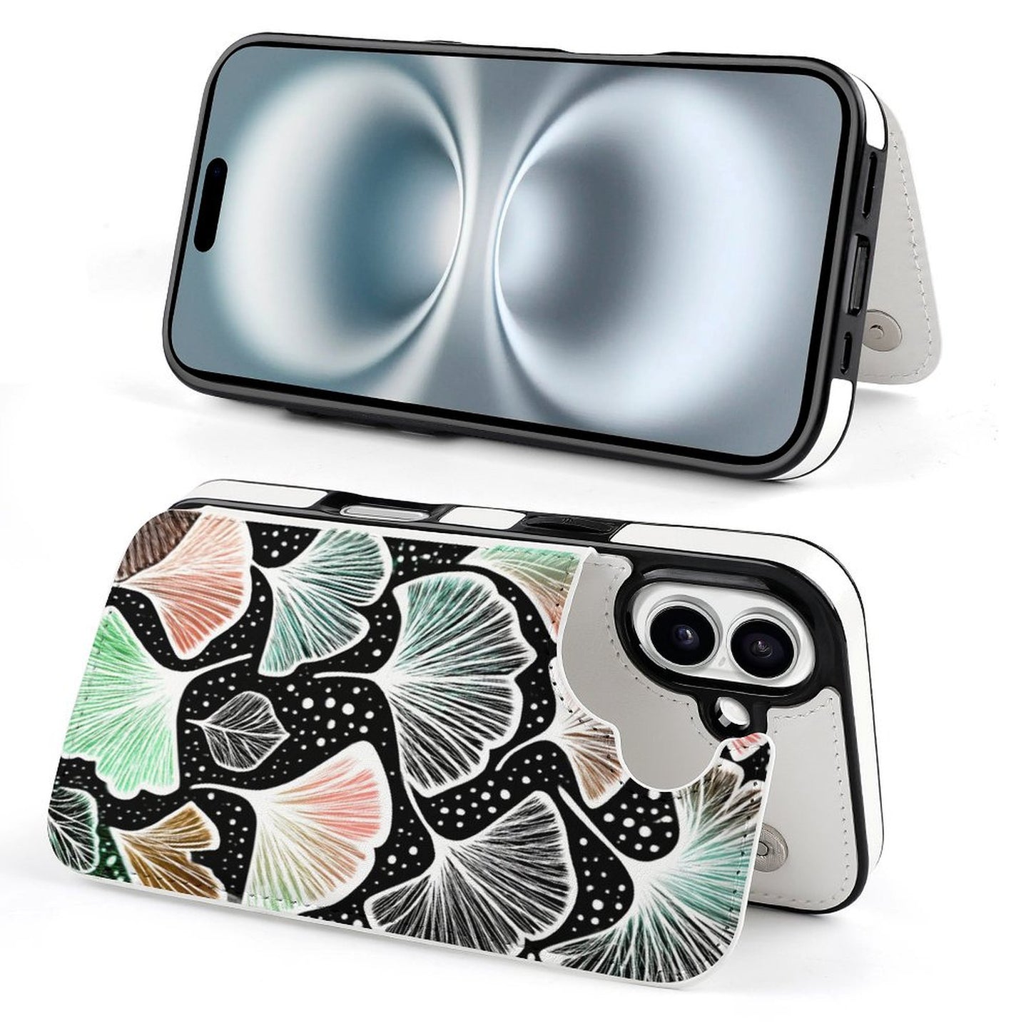 Ginkgo Leaf iPhone 16 Wallet Case | Gift for Virgo & Pisces