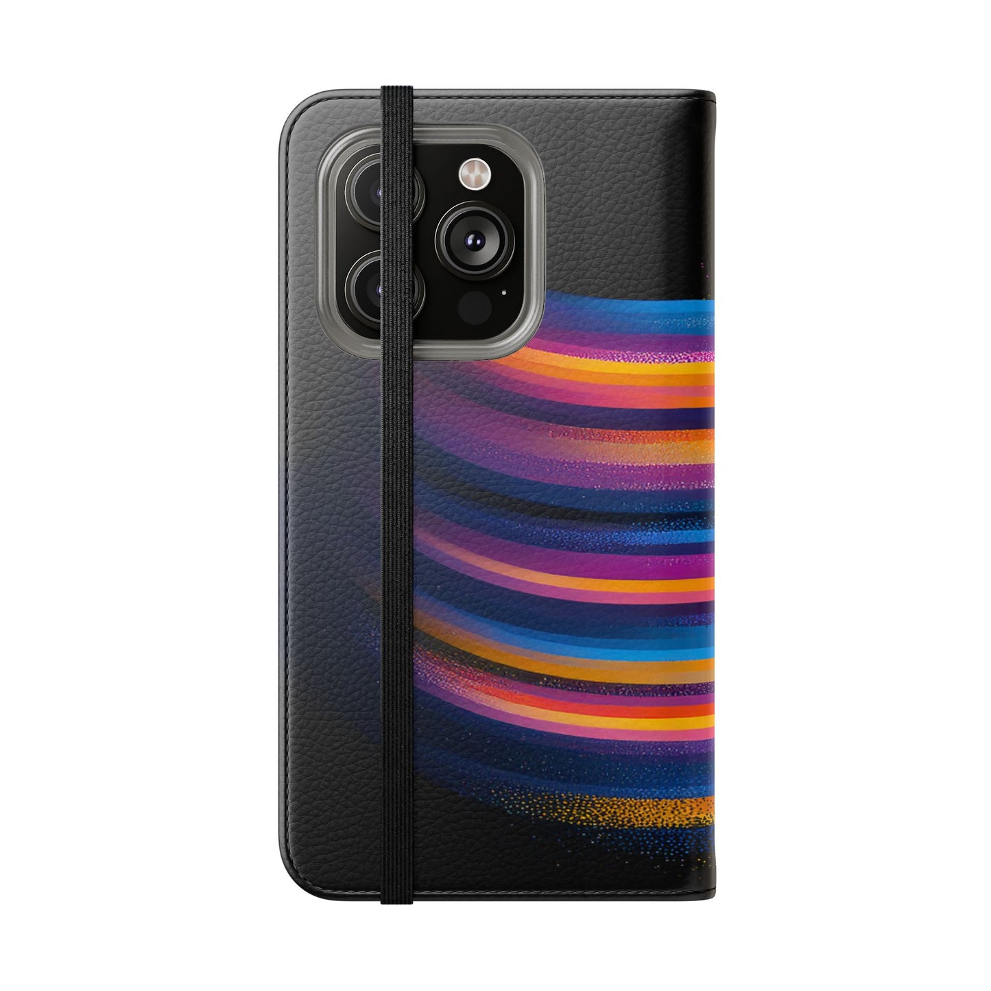 Rainbow Astronaut Flip Wallet Phone Case - Colorful Space Art Cover for iPhone 16 15 14 13 12 11 Pro Max & Samsung Galaxy S series