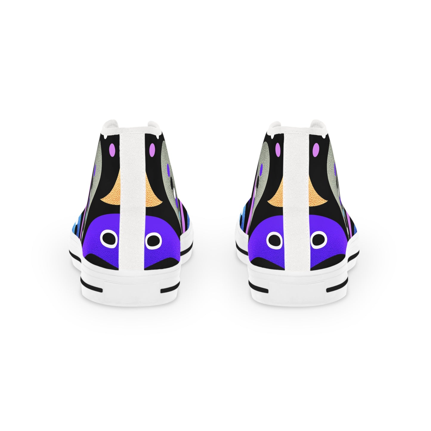 Abstract Art High Top Sneakers Streetwear Style Gift for Gemini & Aquarius, Colorful Streetwear Shoes, Casual Urban Footwear, Unique Gift for Trendsetters, Fashion-Forward Sneakers