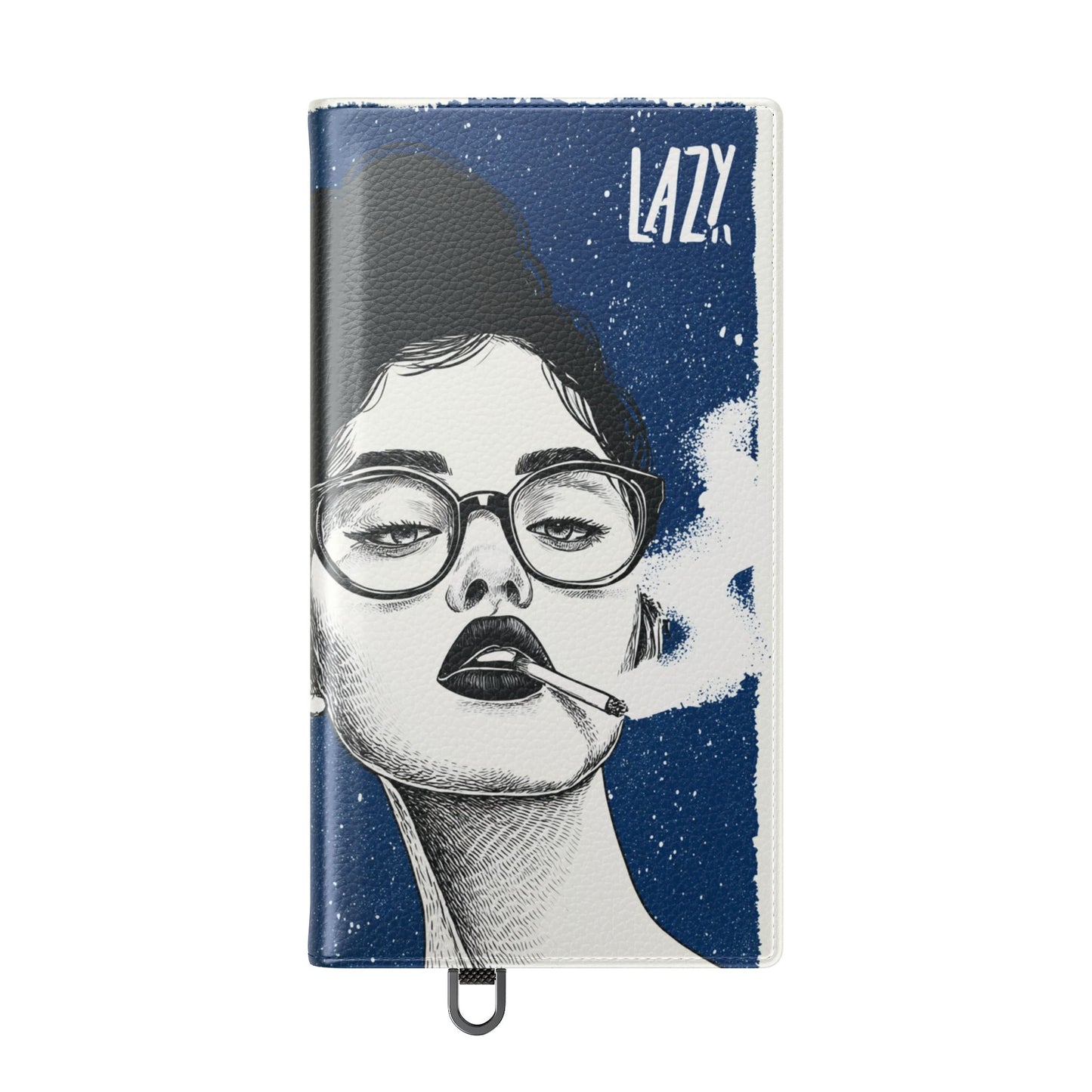 Phone Wallet Flip Case, Lazy Time Girl Design, Stylish Smartphone Case -iPhone case & Samsung Galaxy case, Gift for Her, Phone Accessory