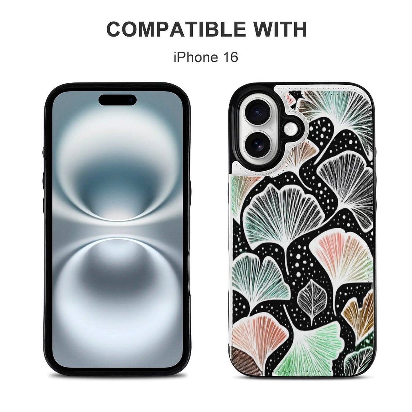 Ginkgo Leaf iPhone 16 Wallet Case | Gift for Virgo & Pisces