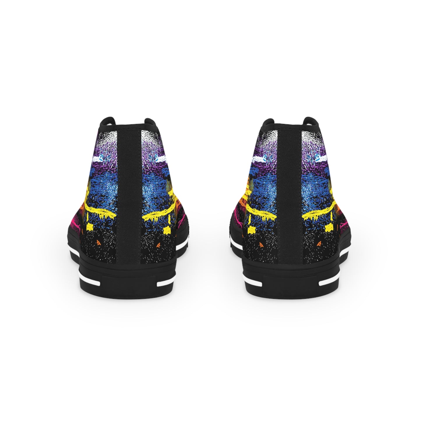 Colorful Sneakers-Graffiti Rainbow High Top Sneakers: Gift for Aquarius & Leo