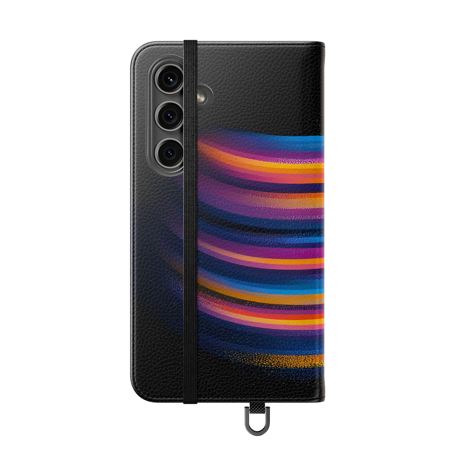 Rainbow Astronaut Flip Wallet Phone Case - Colorful Space Art Cover for iPhone 16 15 14 13 12 11 Pro Max & Samsung Galaxy S series
