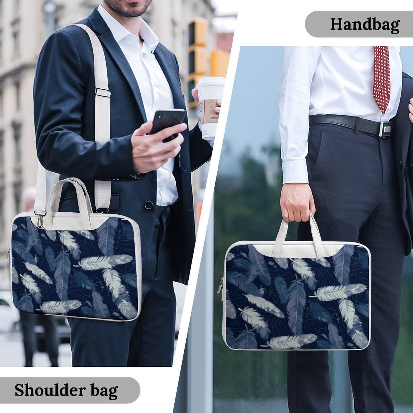 Feather Print Laptop Sleeve Bag – Model: Laptop Sleeve - 6A2B9K