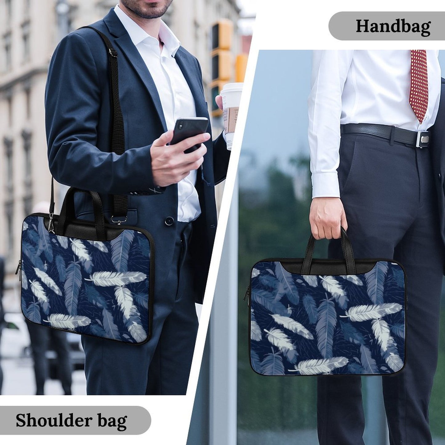 Feather Print Laptop Sleeve Bag – Model: Laptop Sleeve - 6A2B9K
