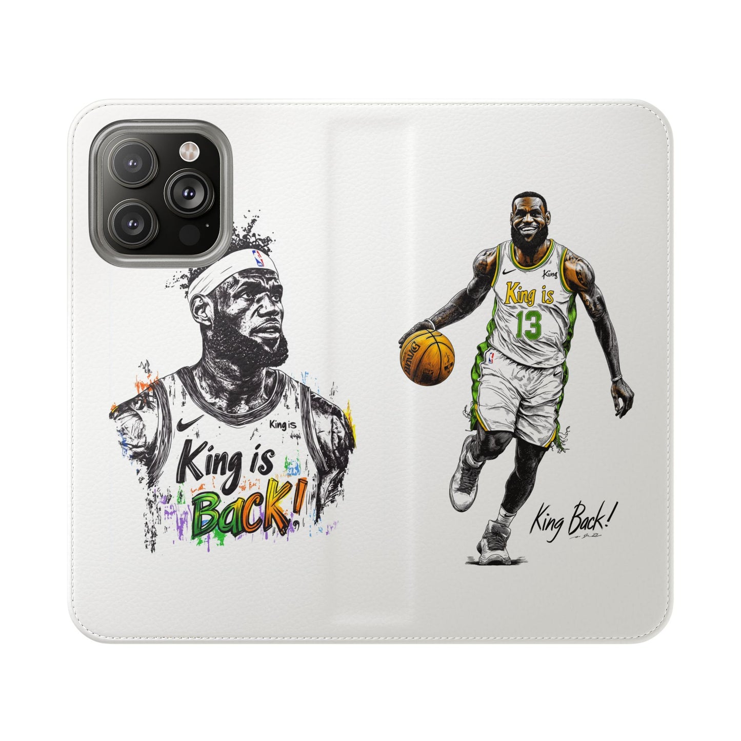 Phone Case, NBA LeBron James King is Back Phone Cover, Durable Case, Gift for Him, Athletic Accessories, Basketball Fans, Sports Phone Case,