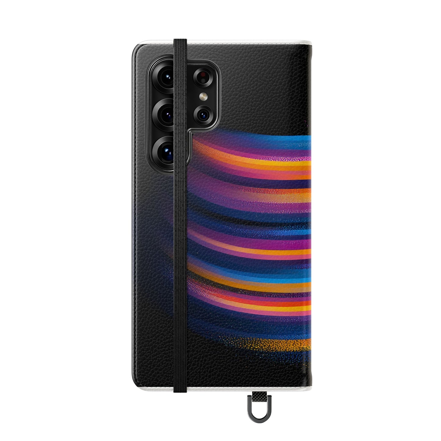 Rainbow Astronaut Flip Wallet Phone Case - Colorful Space Art Cover for iPhone 16 15 14 13 12 11 Pro Max & Samsung Galaxy S series