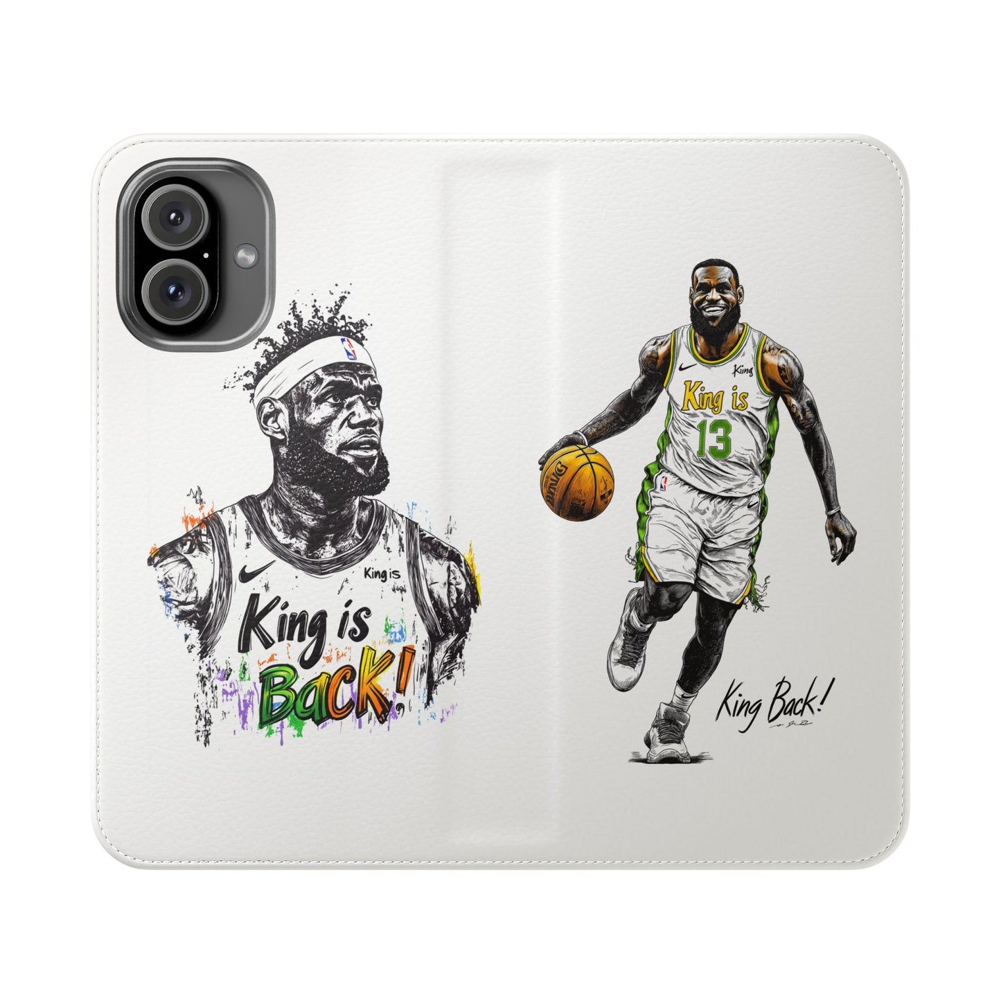 Phone Case, NBA LeBron James King is Back Phone Cover, Durable Case, Gift for Him, Athletic Accessories, Basketball Fans, Sports Phone Case,