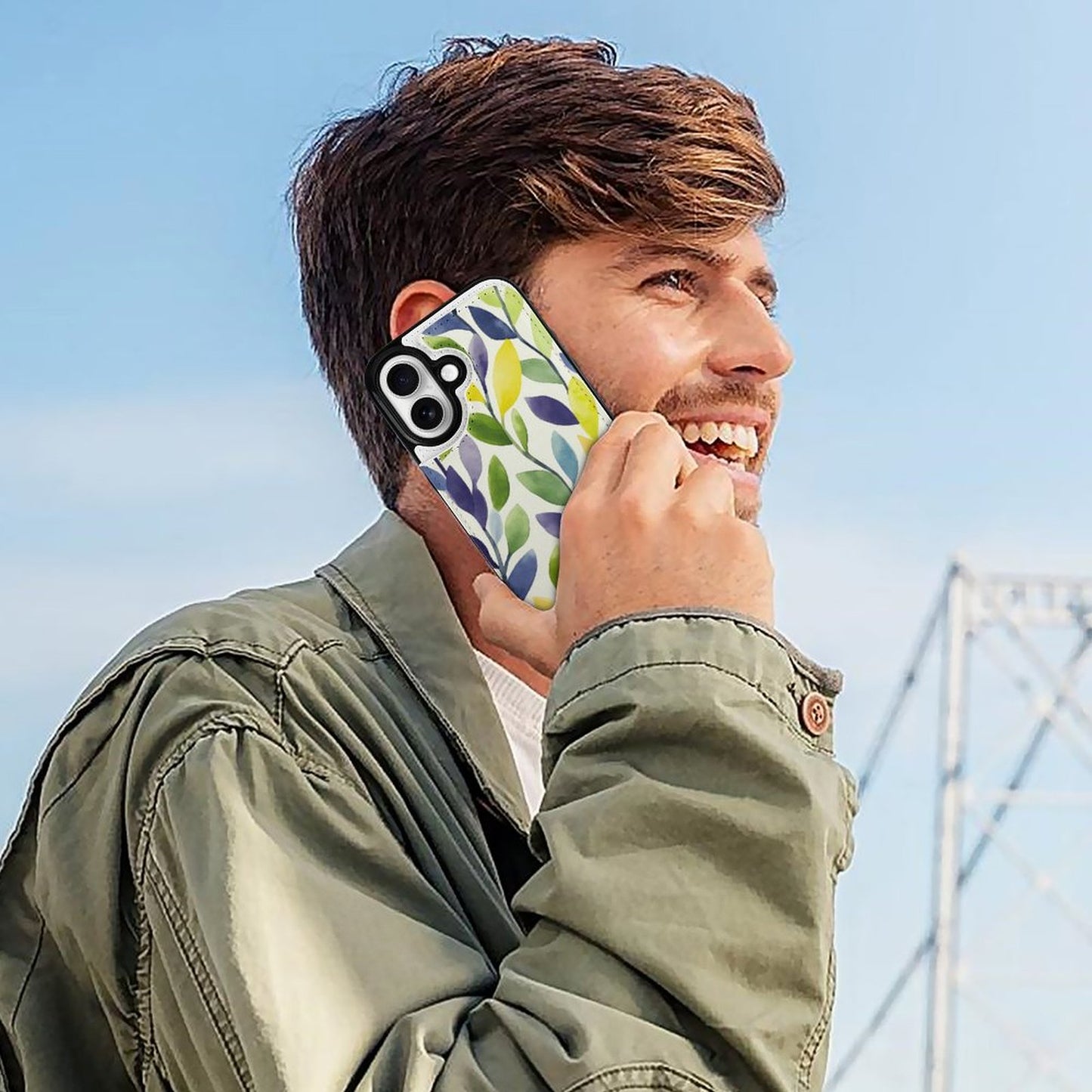 Watercolor Leaf iPhone 16 Wallet Case | Gift for Gemini & Libra