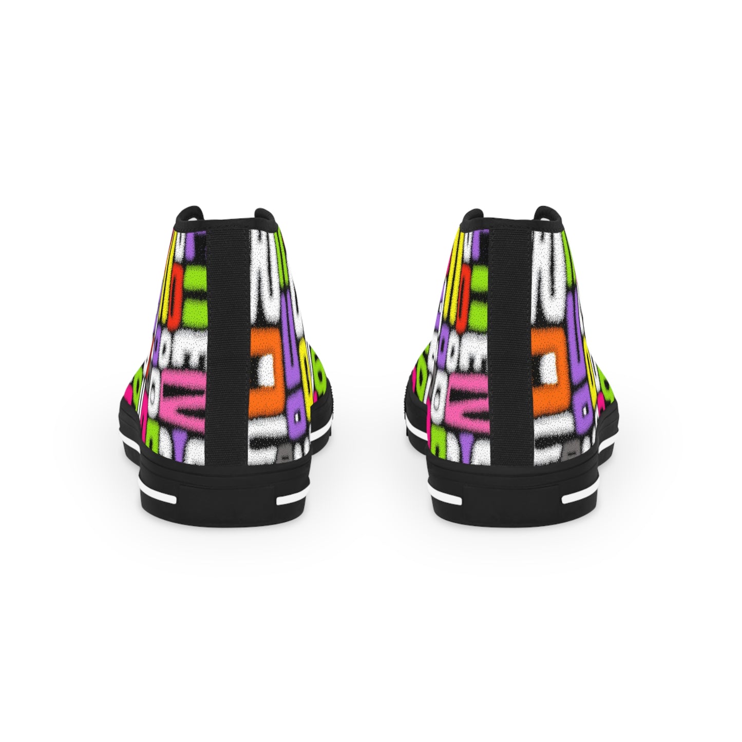 Graffiti Numbers High-Top Sneakers – Bold Streetwear Flair|Gift for Aquarius & Gemini, Trendy Men's Footwear, , Gift for Sneakers Lovers