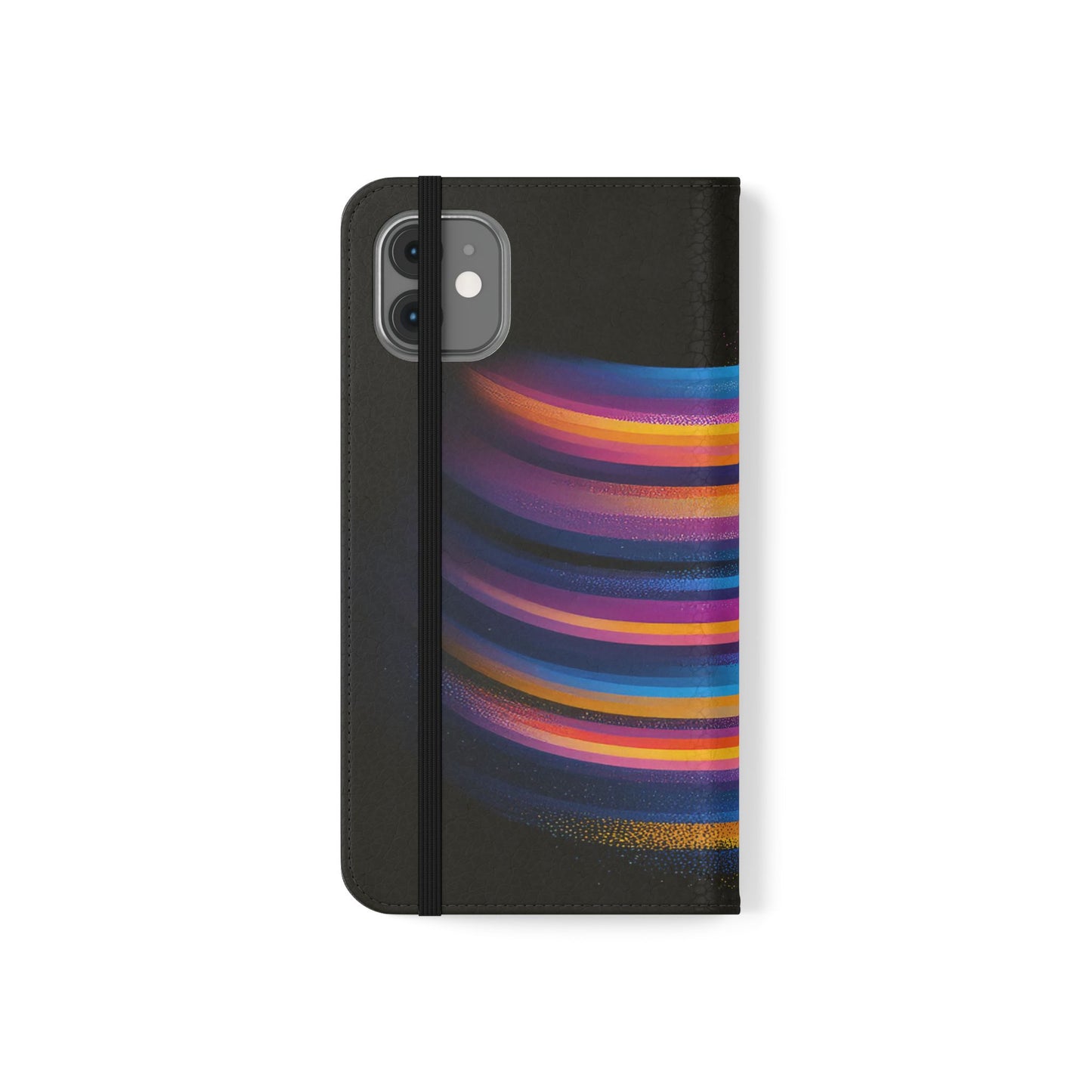 Rainbow Astronaut Flip Wallet Phone Case - Colorful Space Art Cover for iPhone 16 15 14 13 12 11 Pro Max & Samsung Galaxy S series