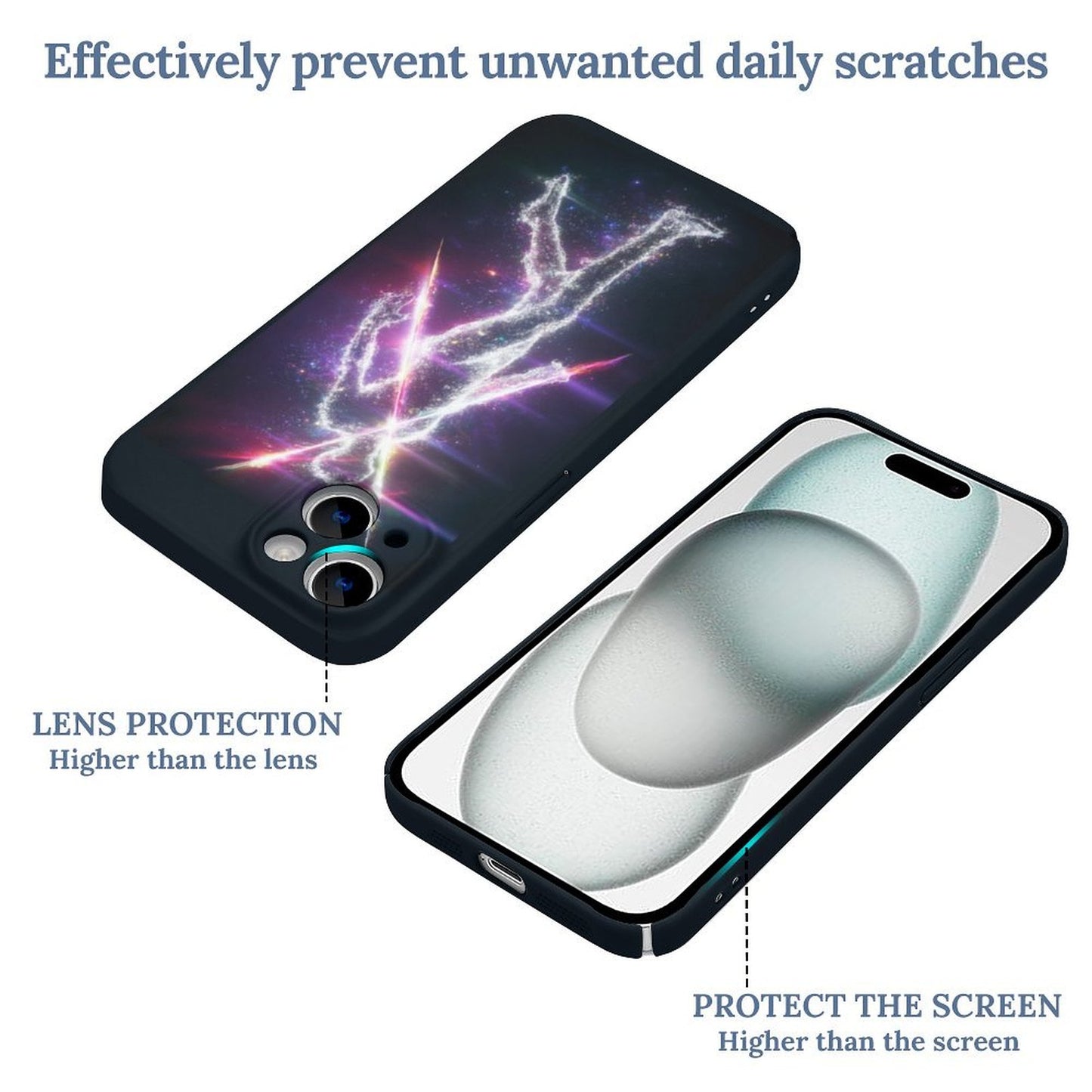 Cosmic Energy Man iPhone 15 Case – Gift for Sagittarius & Aquarius
