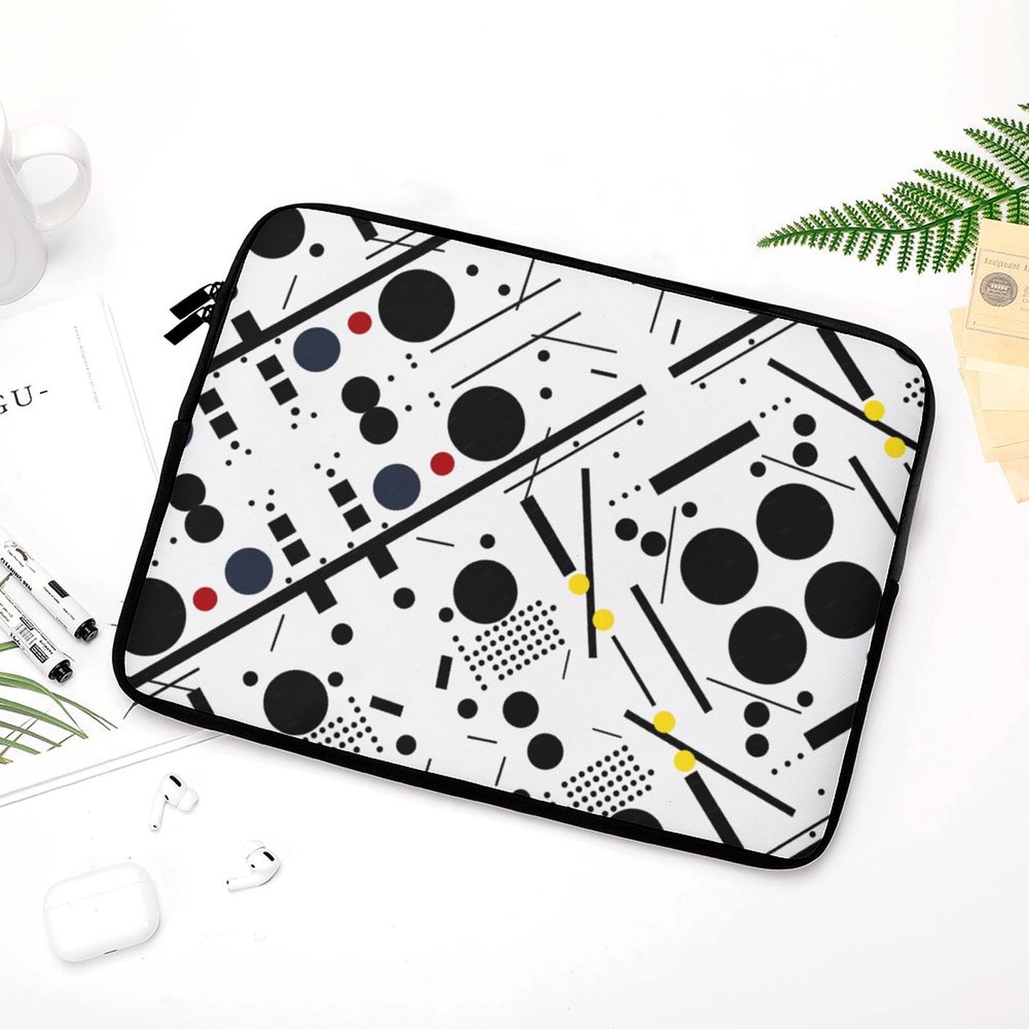 Minimalist Geometric Laptop Sleeve|Laptop Bag|Gift for Aquarius & Gemini